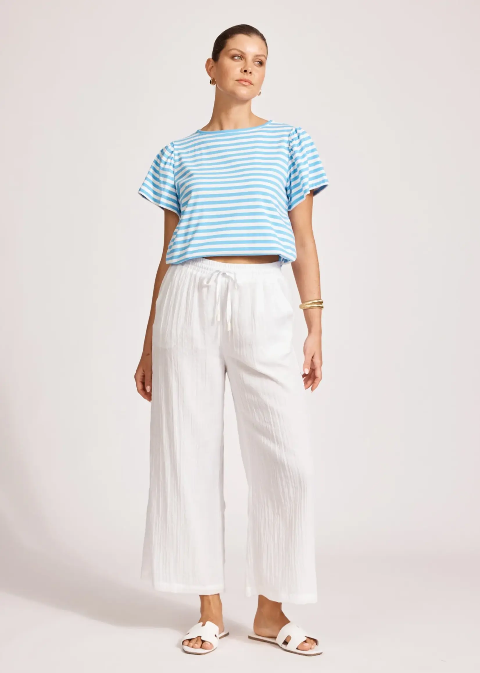 EB & Ive Orsula Crop Pant - White