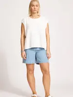 EB & Ive Artemis Sleeveless Knit Top - White