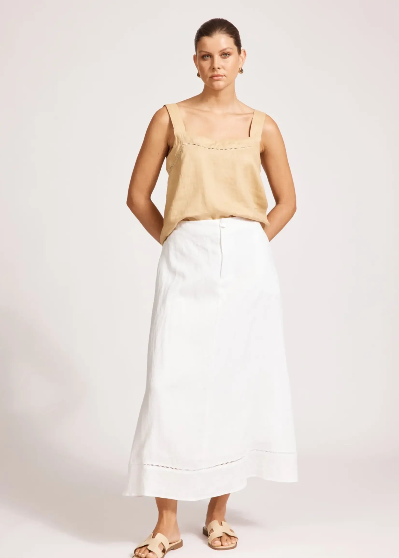 EB & Ive Miramar Maxi Skirt - White