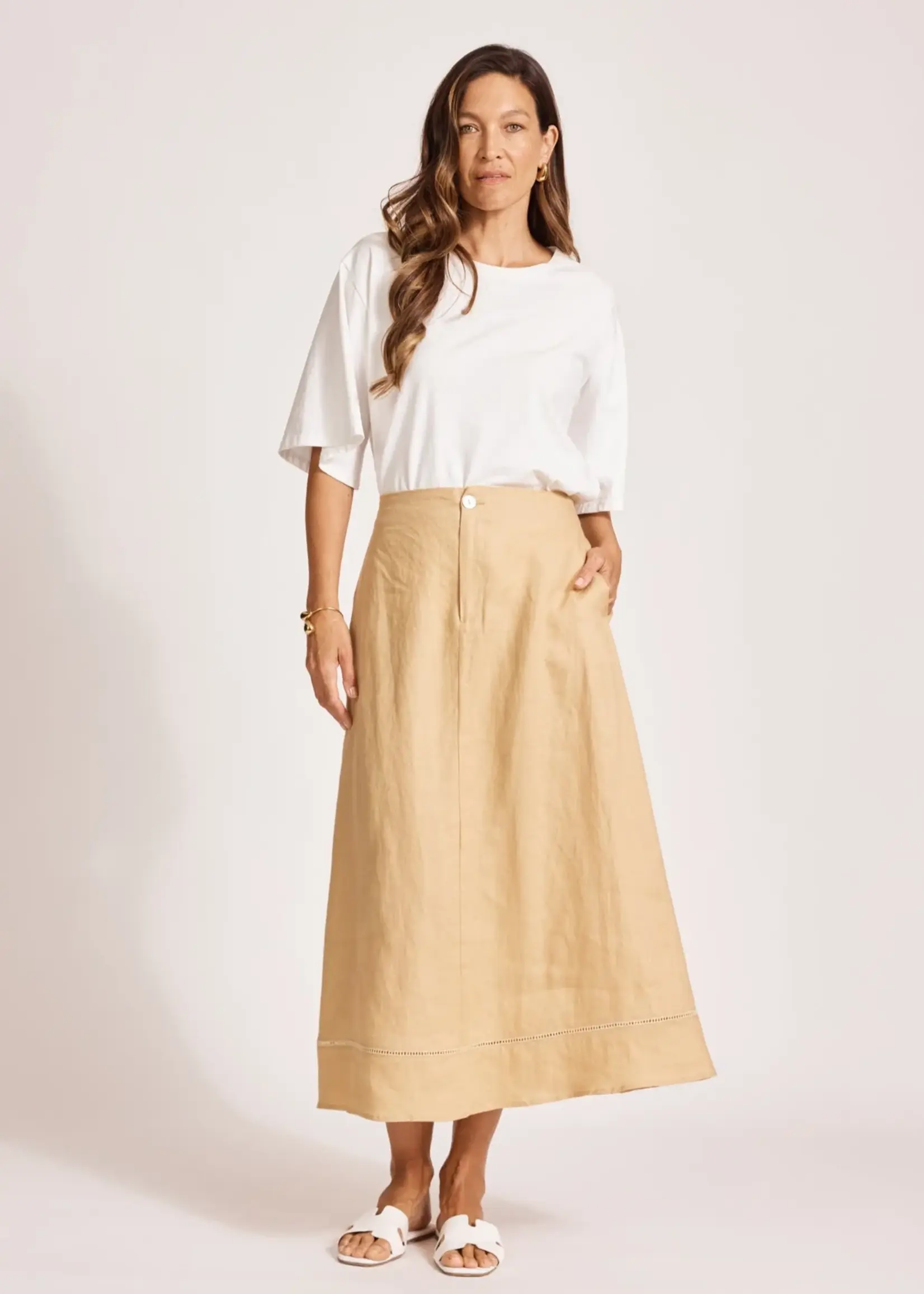 EB & Ive Miramar Maxi Skirt - Camel