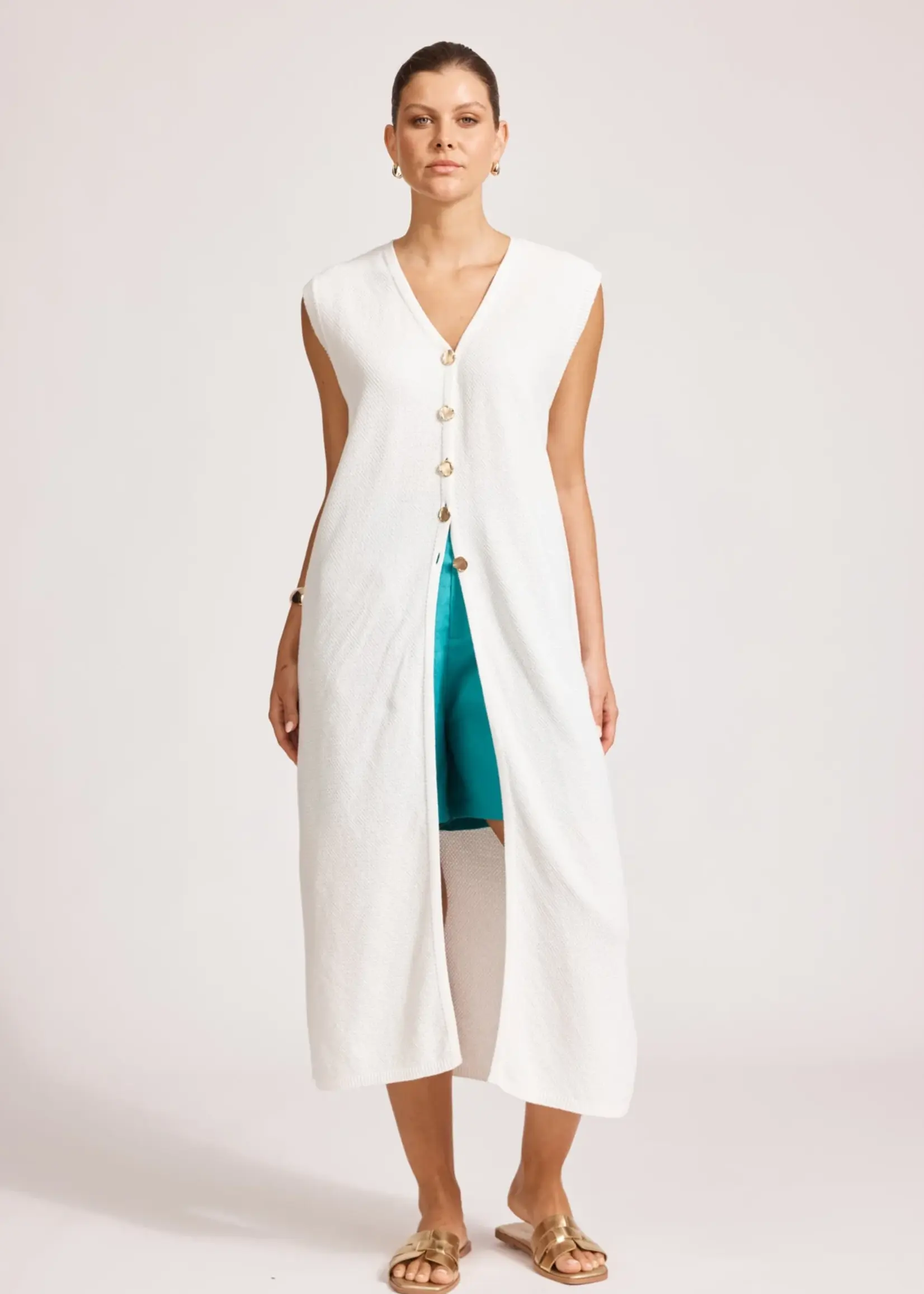 EB & Ive Artemis Knit Vest - White