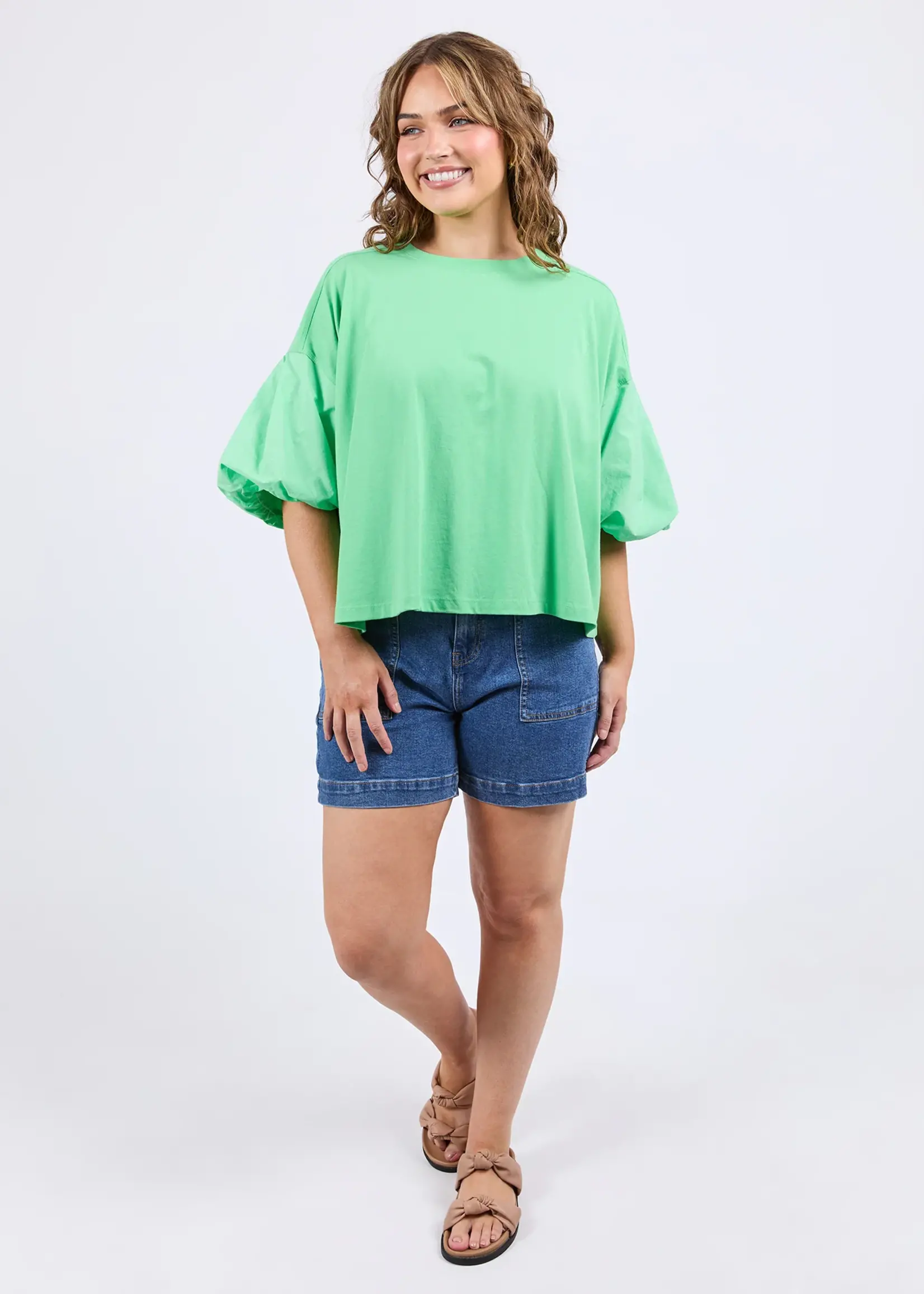 Anna Short Sleeve Top - Spring Green