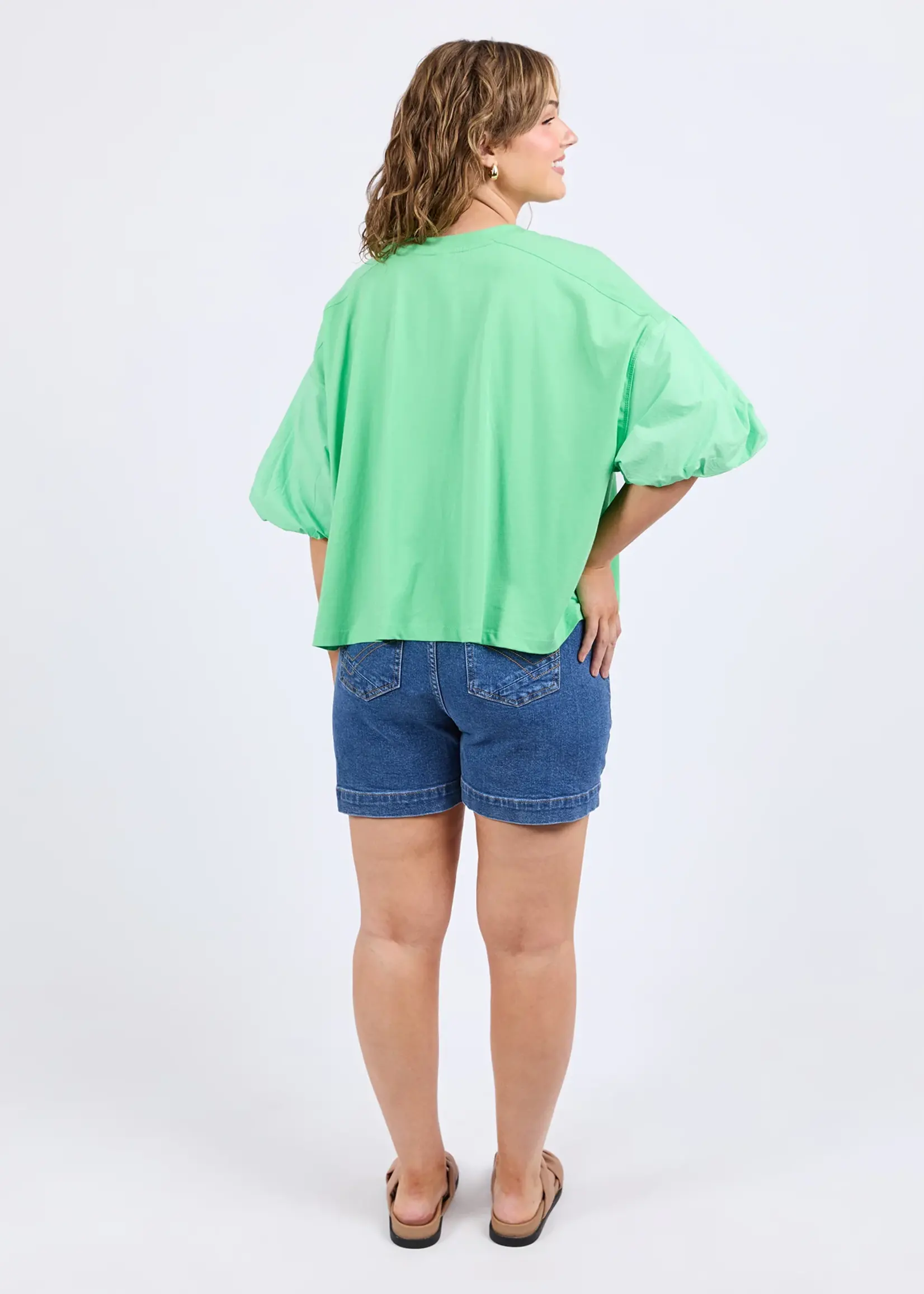 Elm Lifestyle Anna Short Sleeve Top - Spring Green