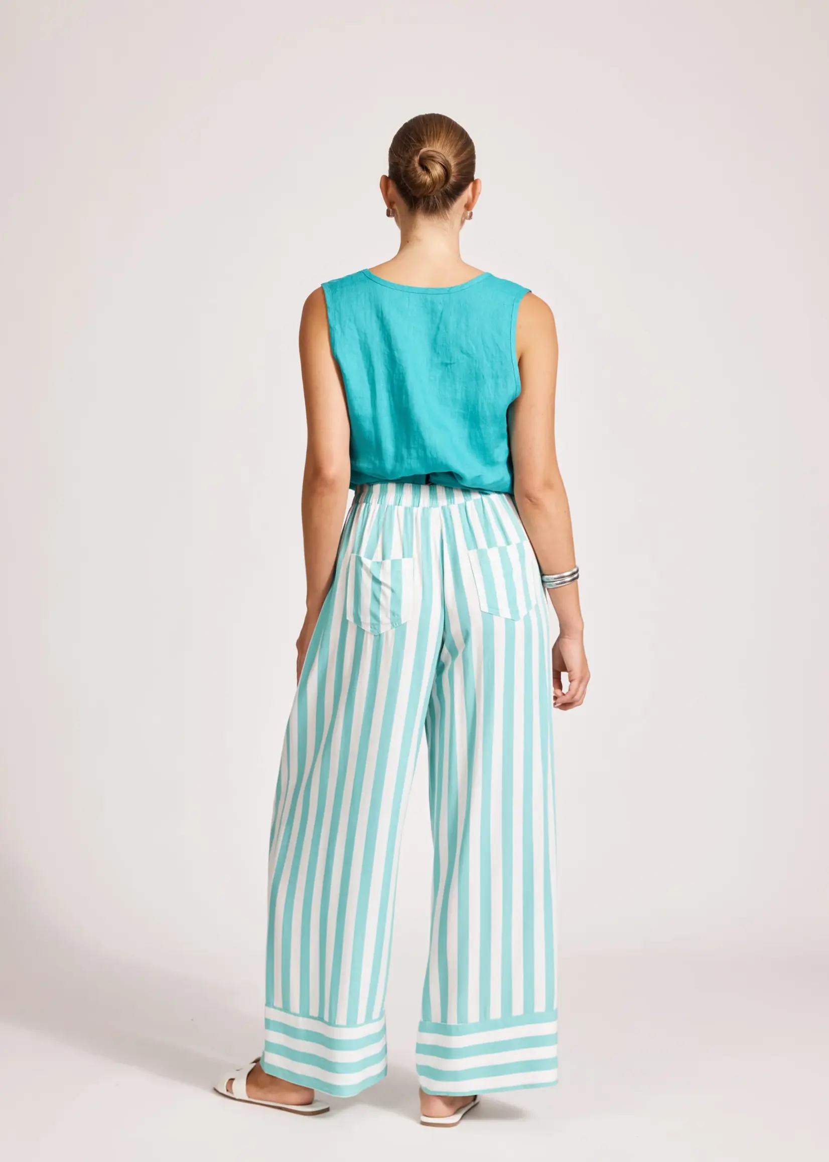 EB & Ive Treville Stripe Pant - Aqua