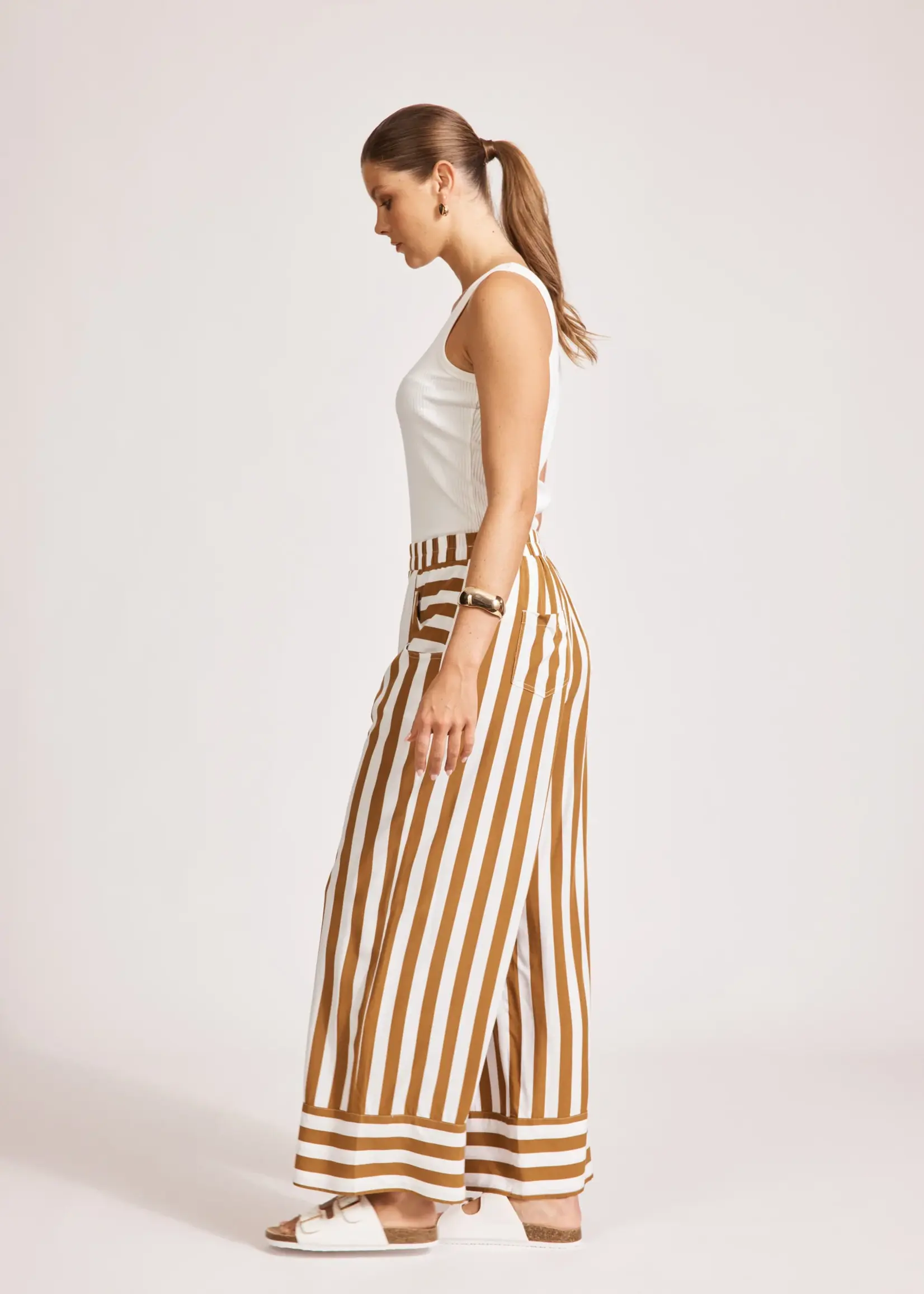 EB & Ive Treville Stripe Pant - Caramel