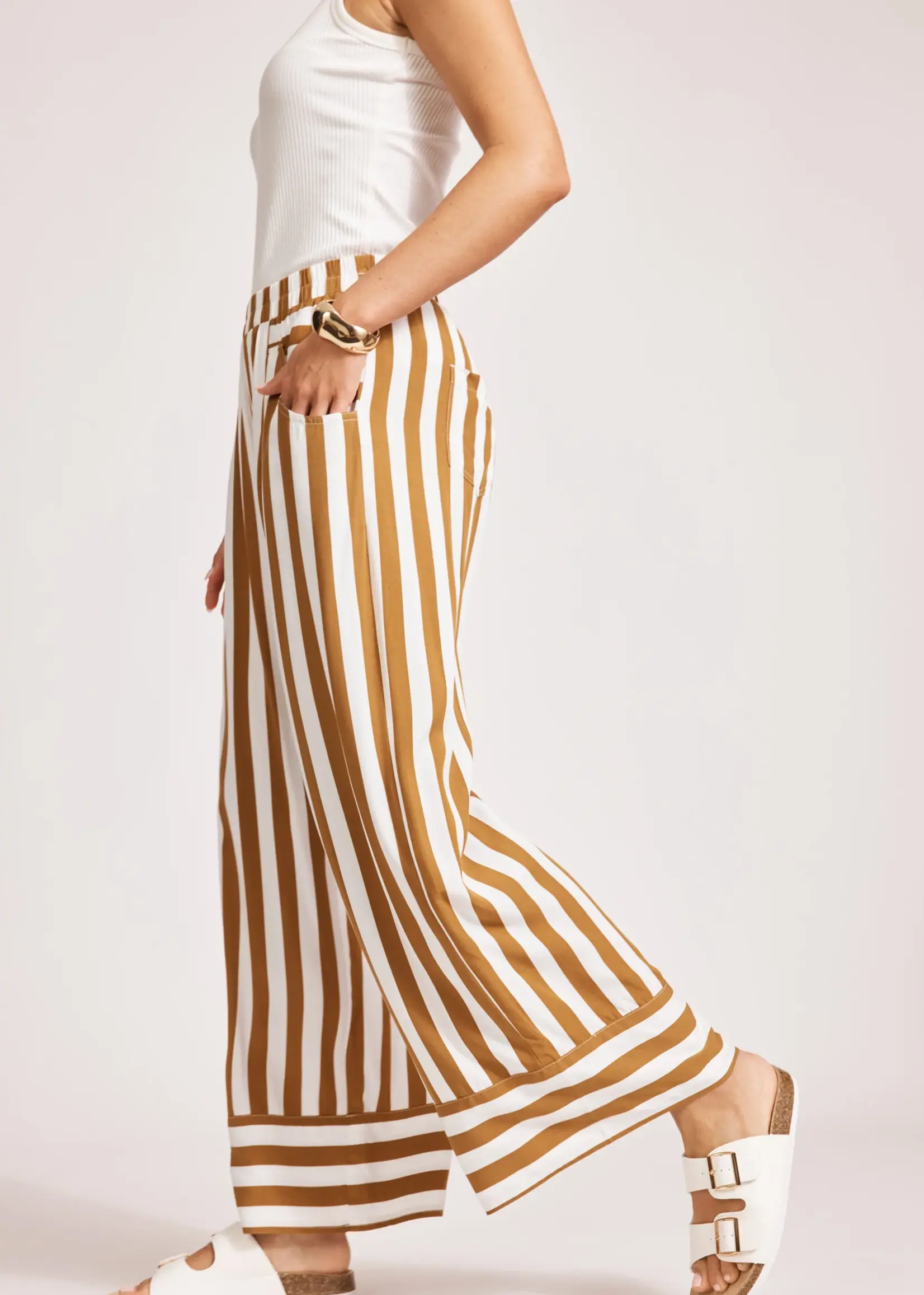 EB & Ive Treville Stripe Pant - Caramel