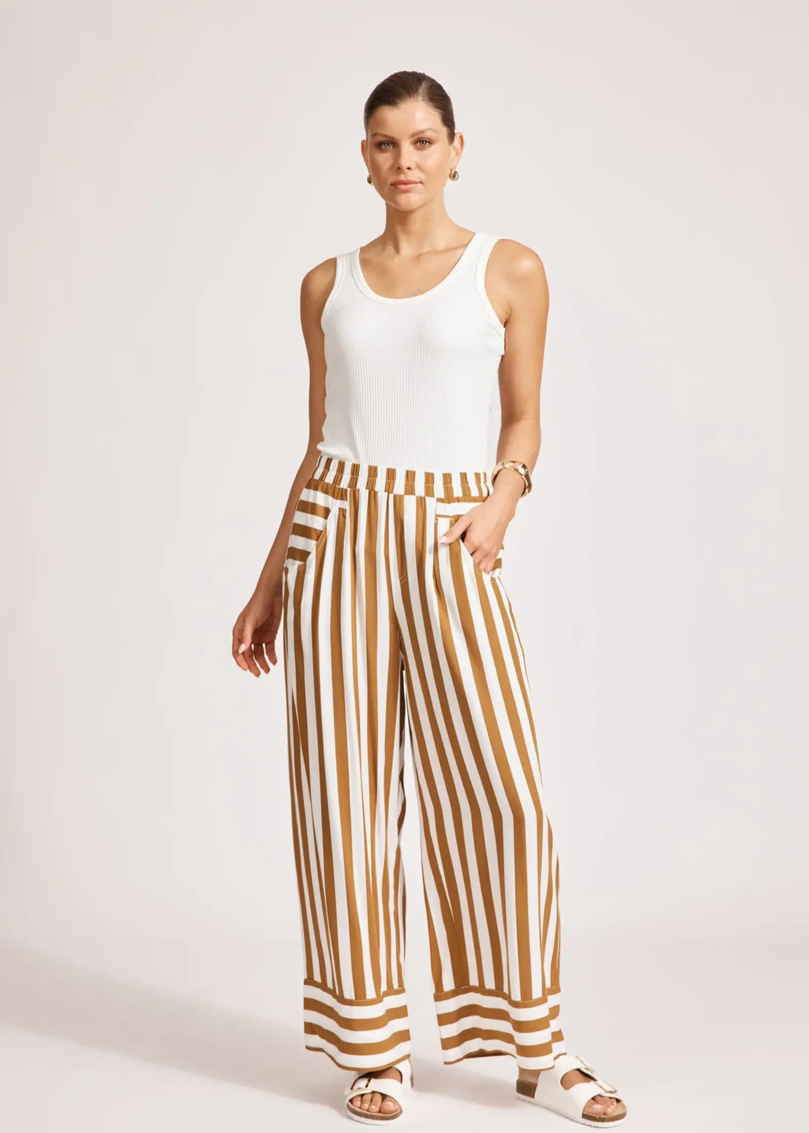 EB & Ive Treville Stripe Pant - Caramel
