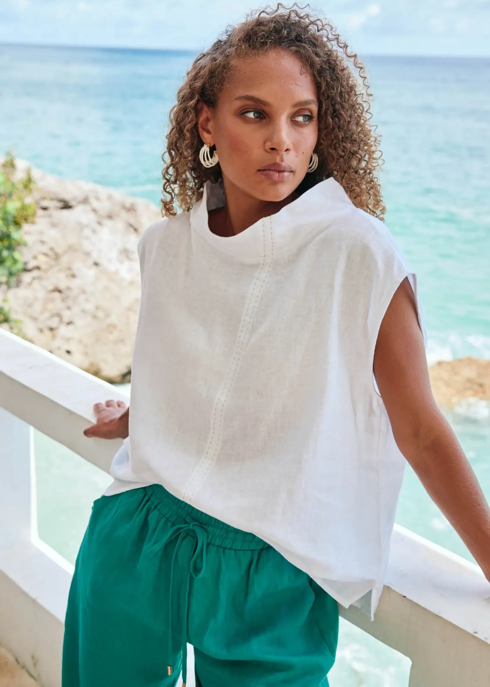 EB & Ive Miramar Top - White