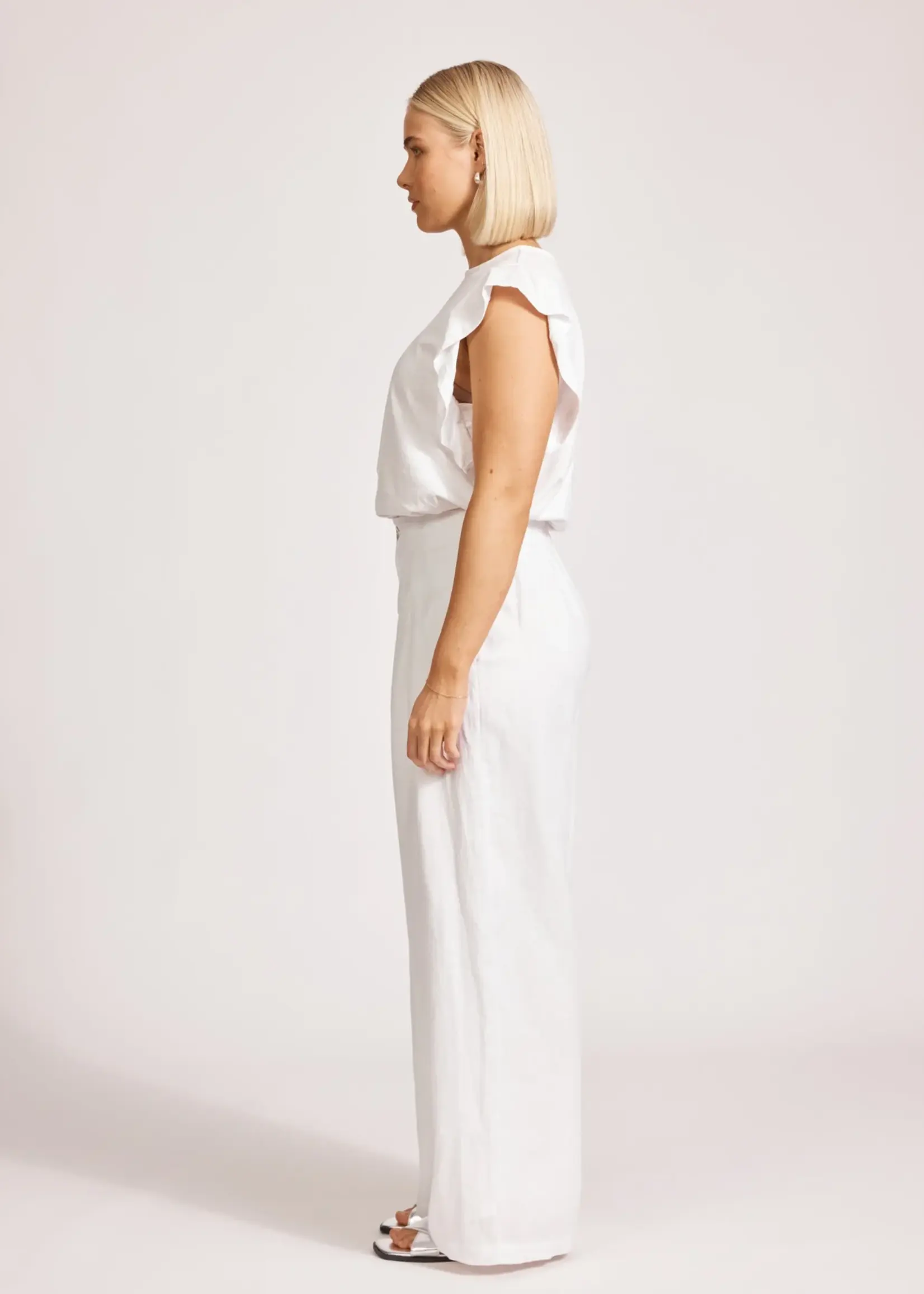 EB & Ive Miramar Palazzo Pant - White