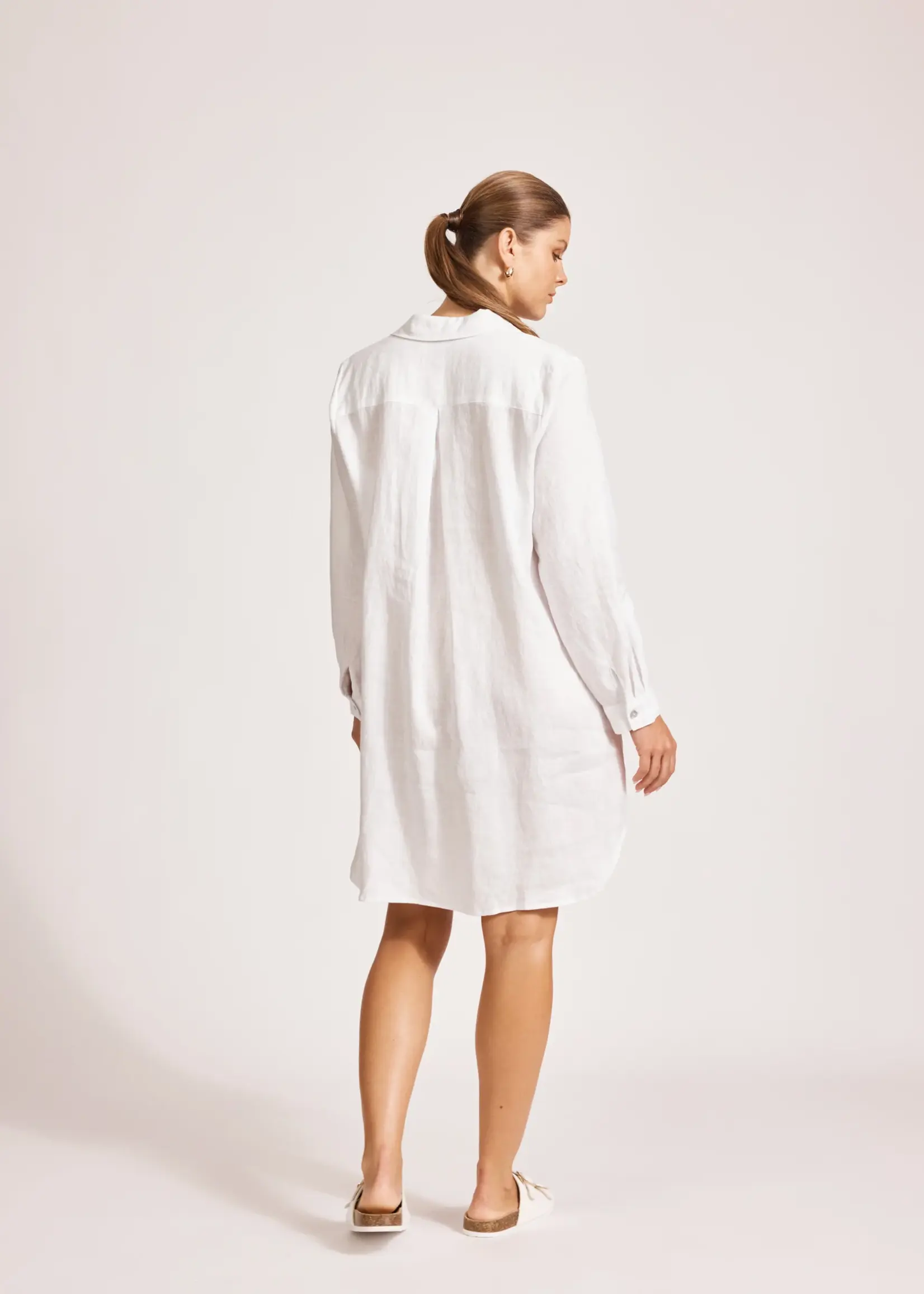 EB & Ive Miramar Shirt Dress - White