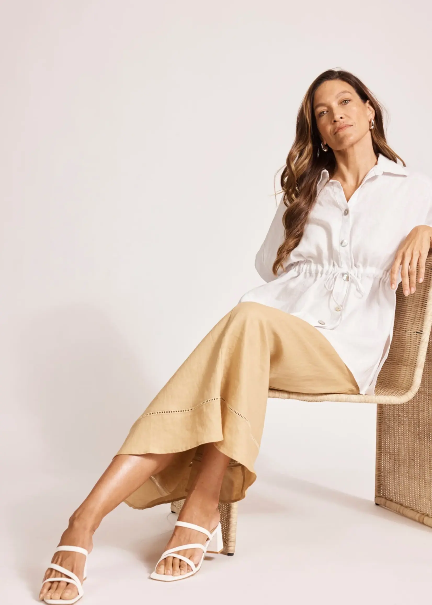 EB & Ive Miramar Tie Shirt - White