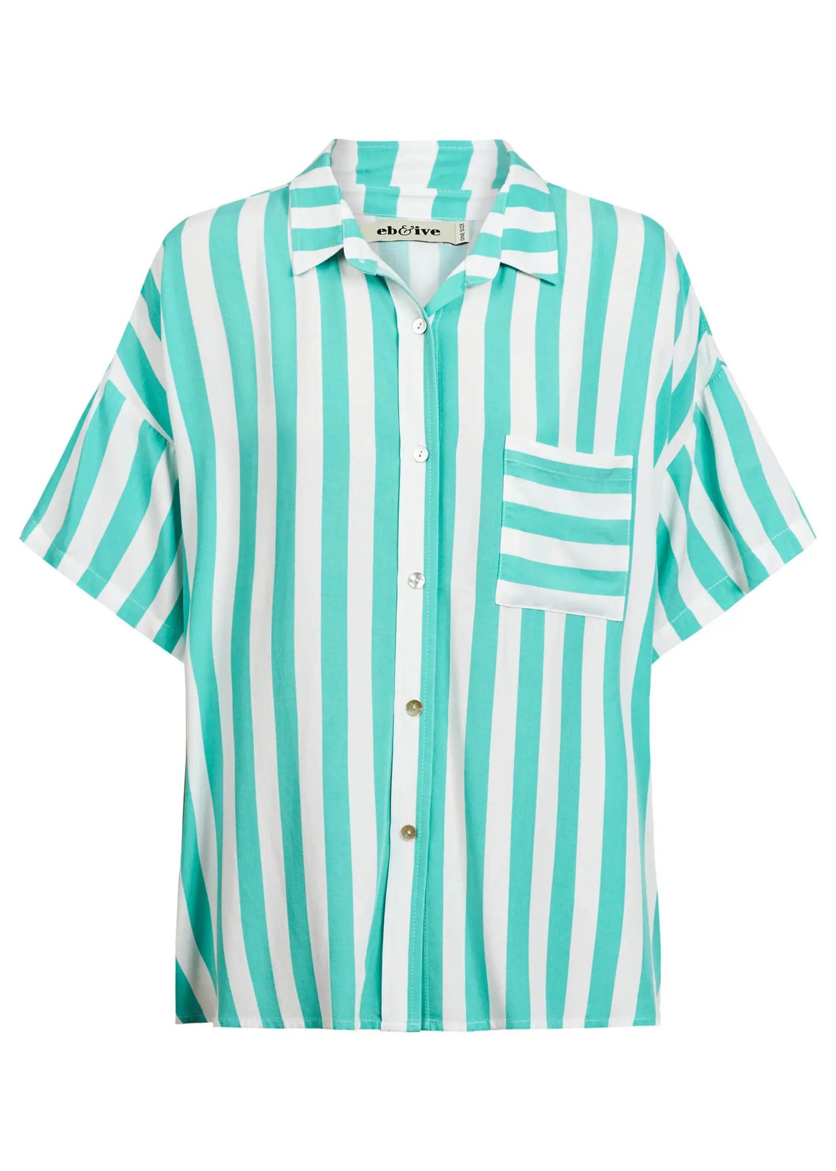 EB & Ive Treville Stripe Shirt - Aqua