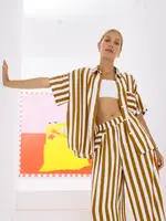 EB & Ive Treville Stripe Shirt - Caramel