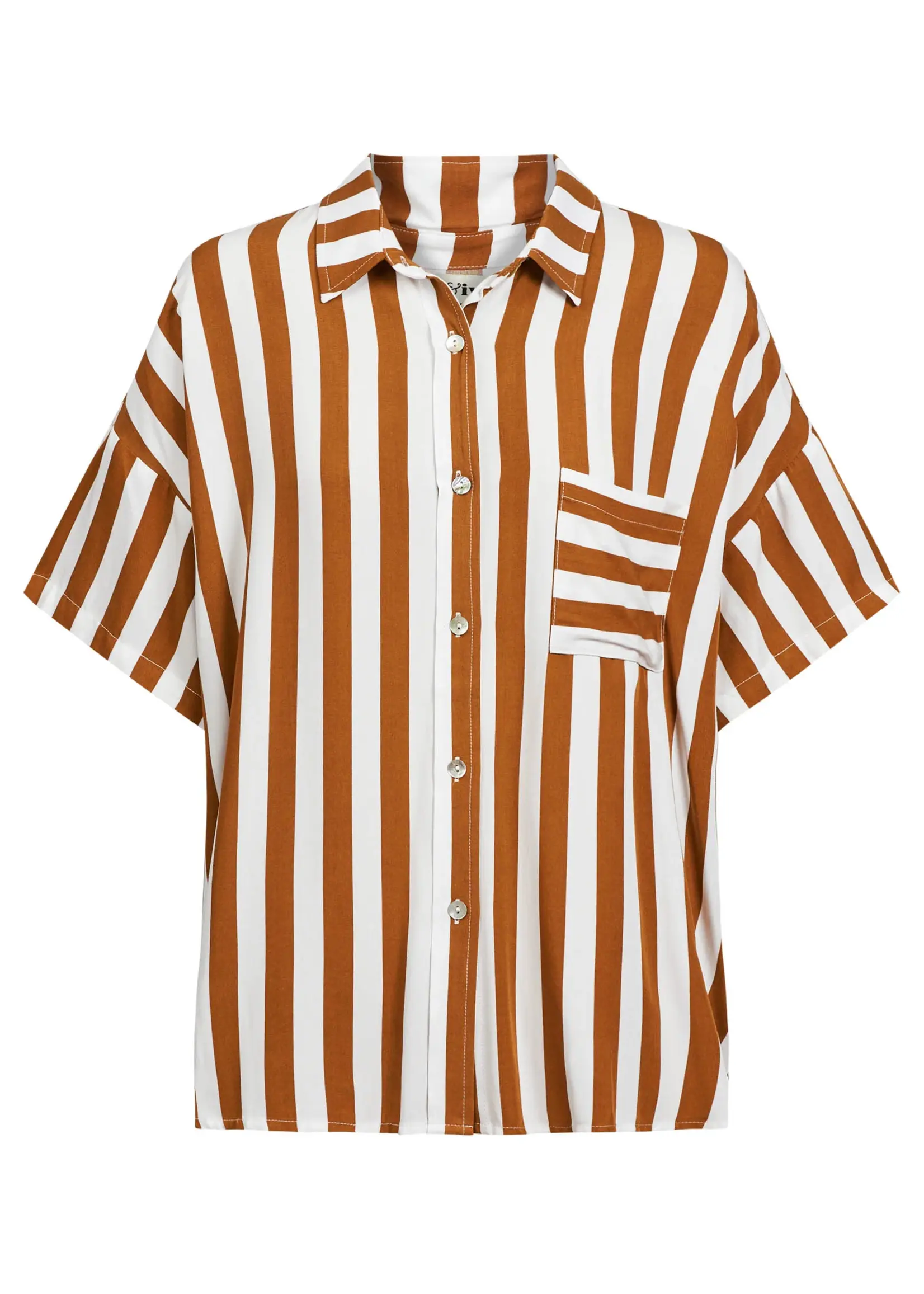 EB & Ive Treville Stripe Shirt - Caramel