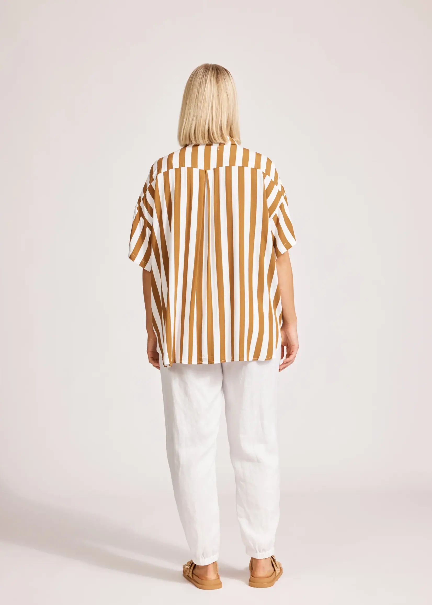 EB & Ive Treville Stripe Shirt - Caramel