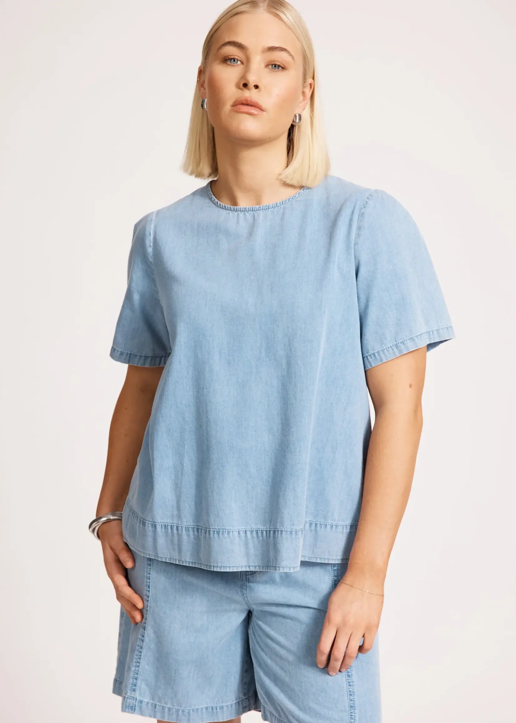 EB & Ive Melenia Denim Top - Denim