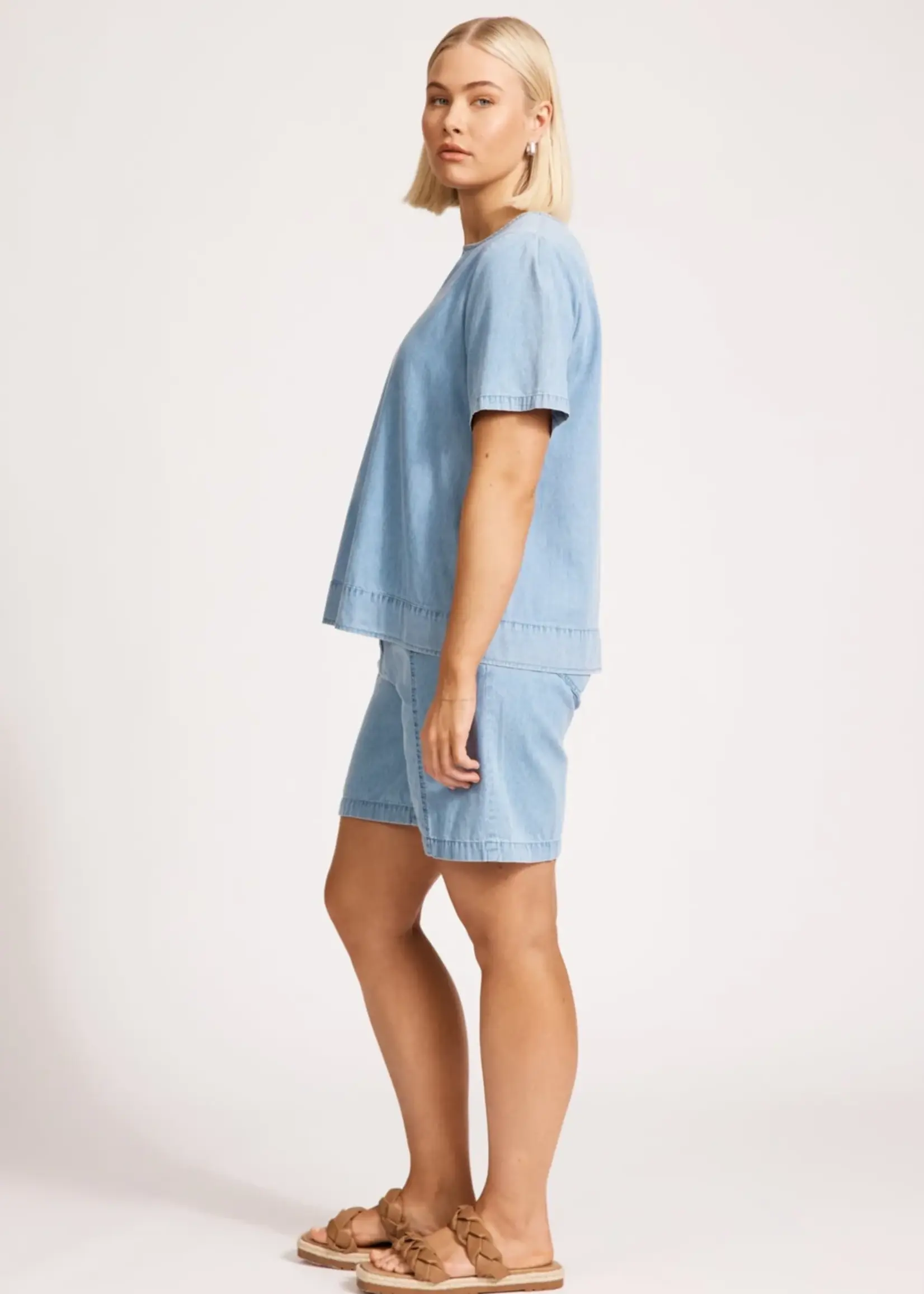 EB & Ive Melenia Denim Top - Denim