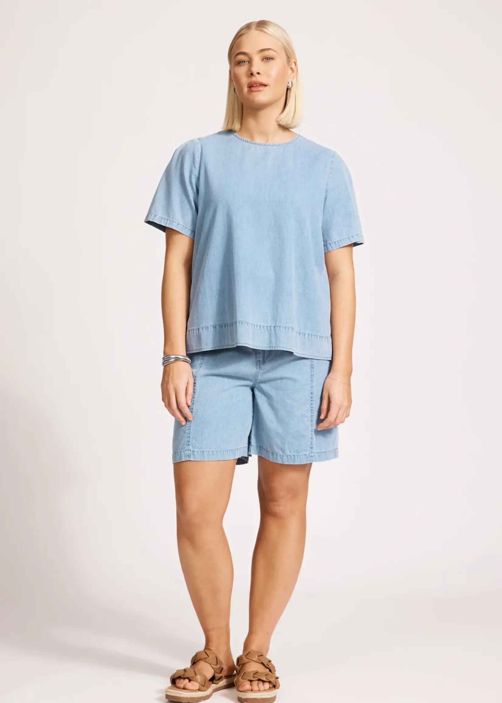 EB & Ive Melenia Denim Top - Denim