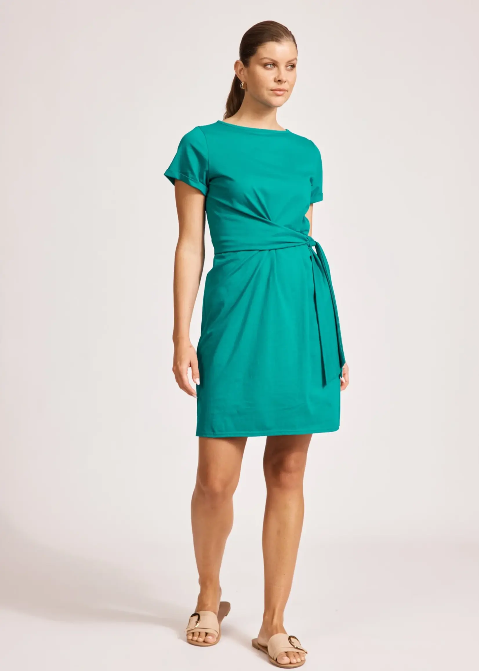 EB & Ive Francia Tie Dress - Lagoon