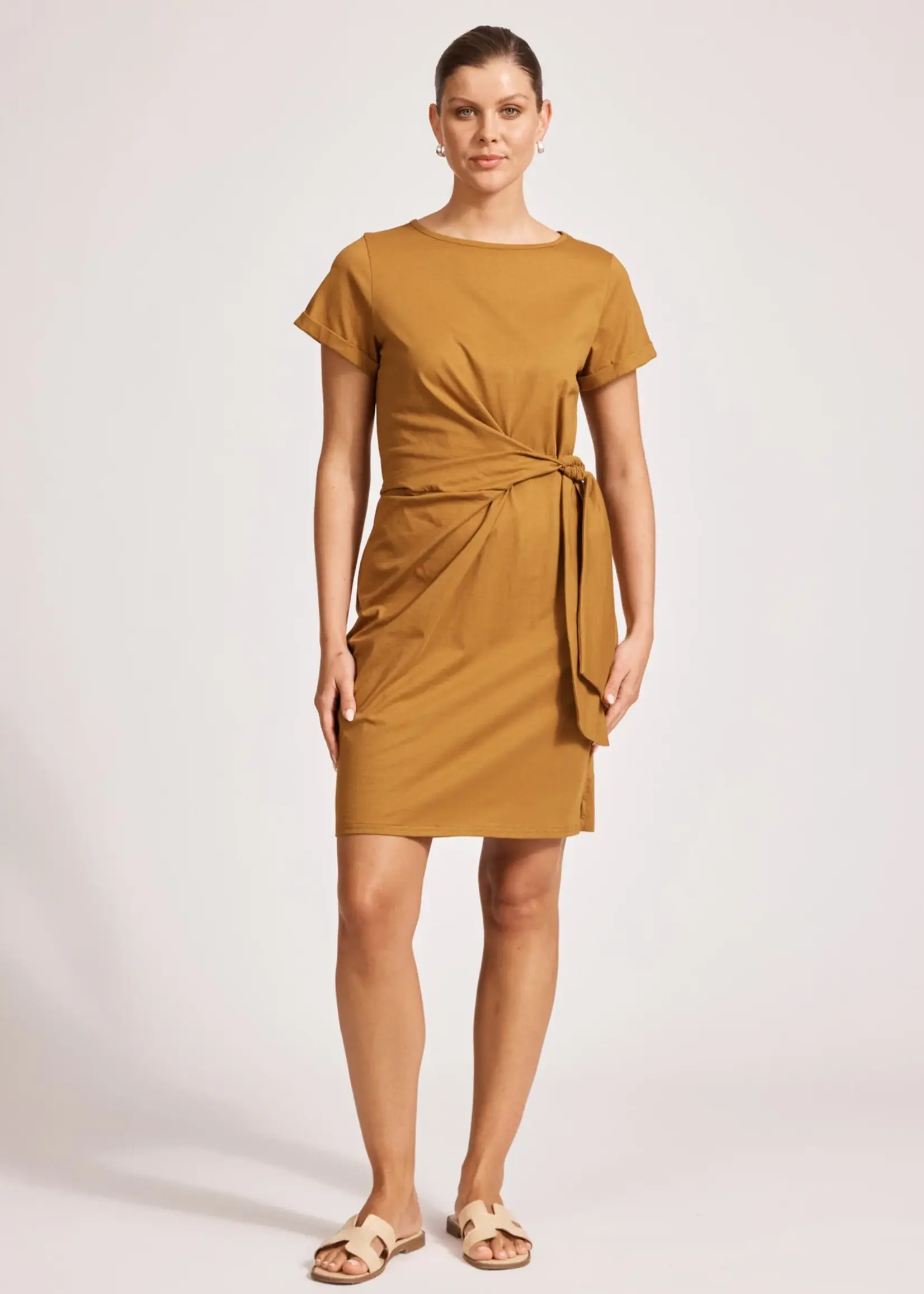 EB & Ive Francia Tie Dress - Caramel