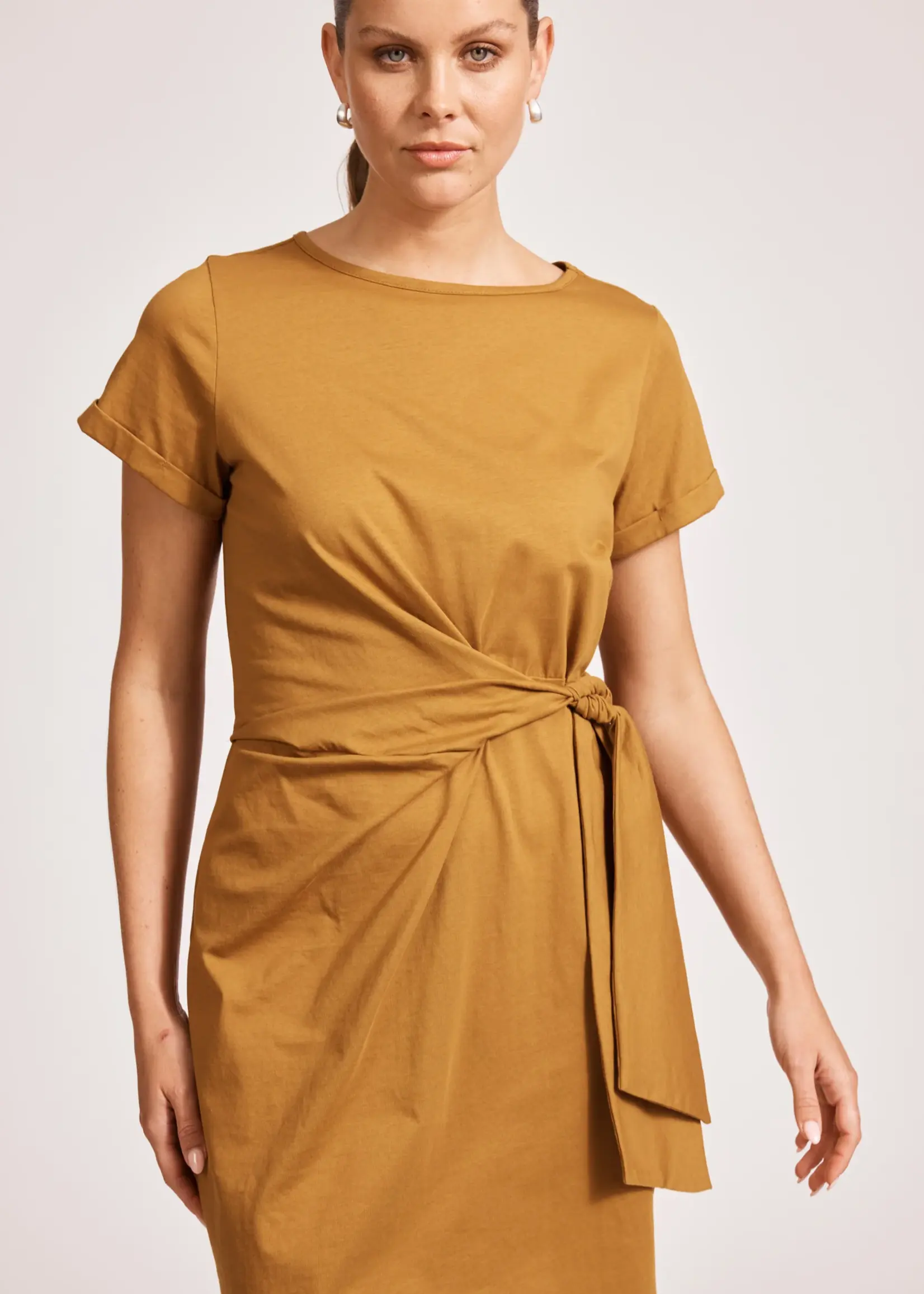 EB & Ive Francia Tie Dress - Caramel