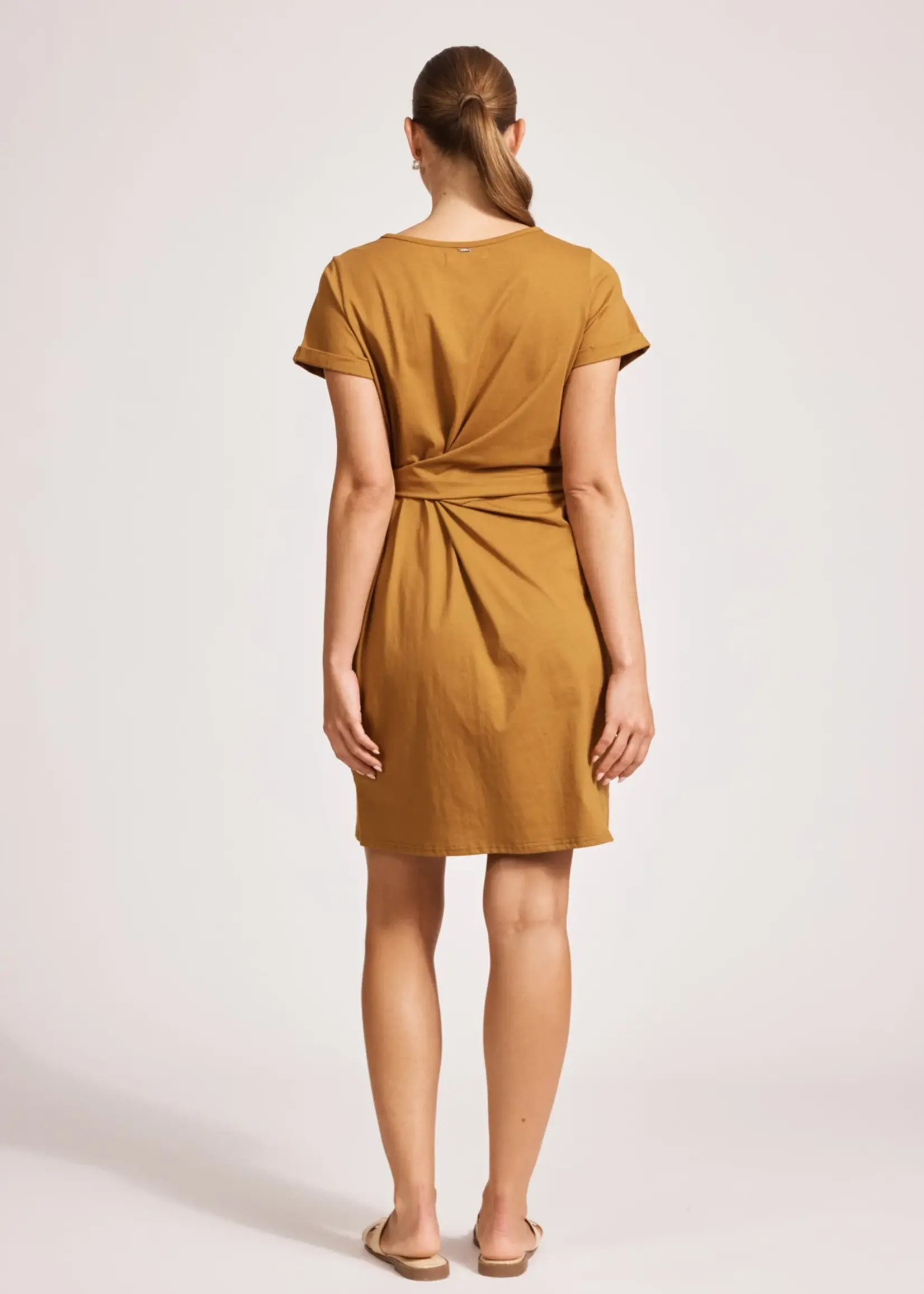 EB & Ive Francia Tie Dress - Caramel