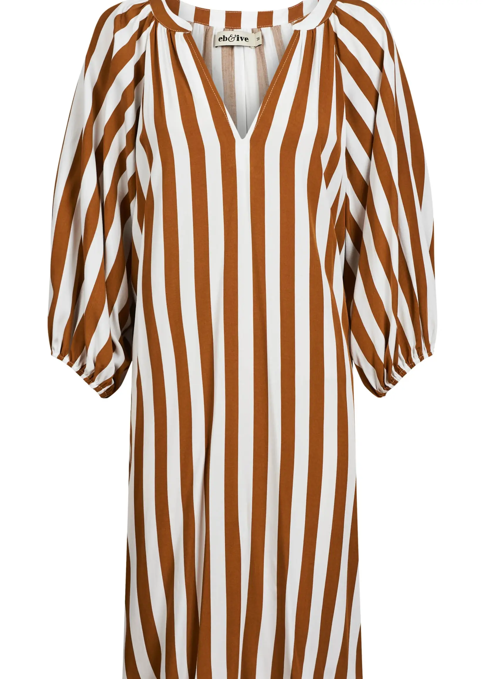 EB & Ive Treville Stripe Dress - Caramel