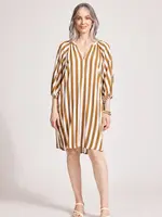 EB & Ive Treville Stripe Dress - Caramel