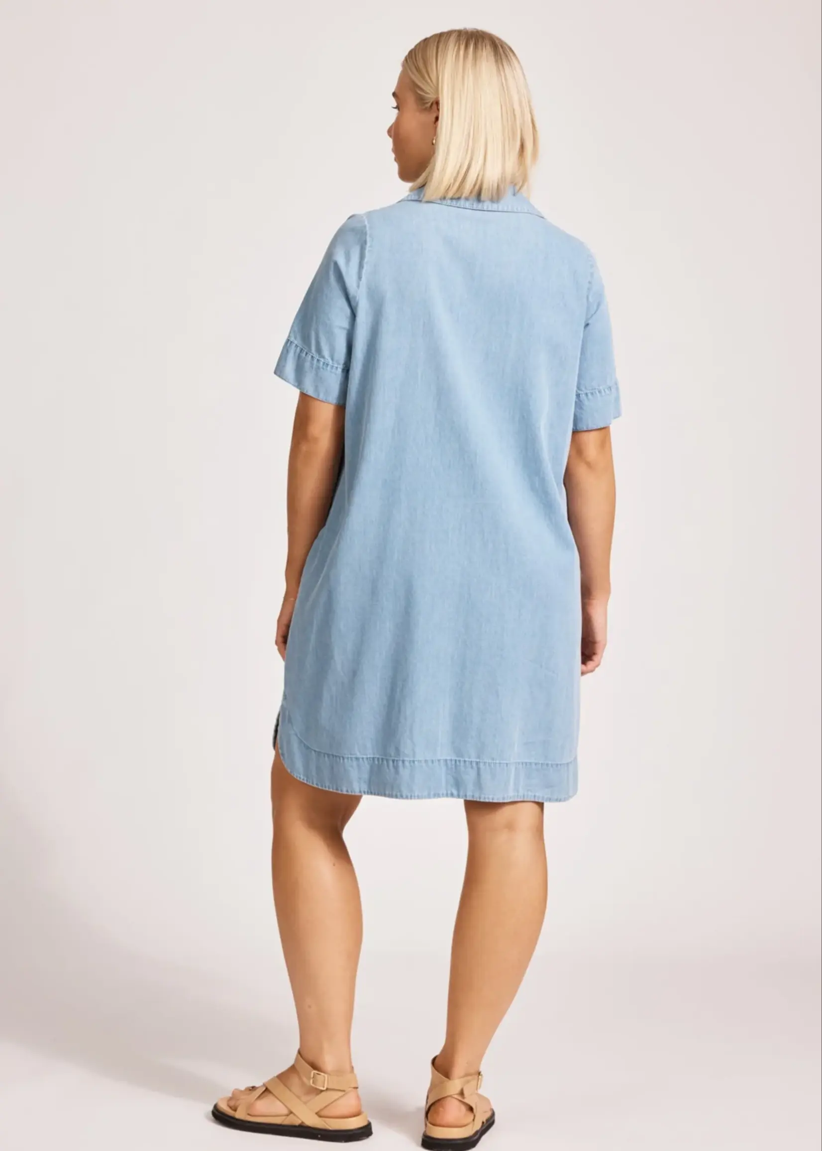 EB & Ive Melenia Denim Shirt Dress - Denim
