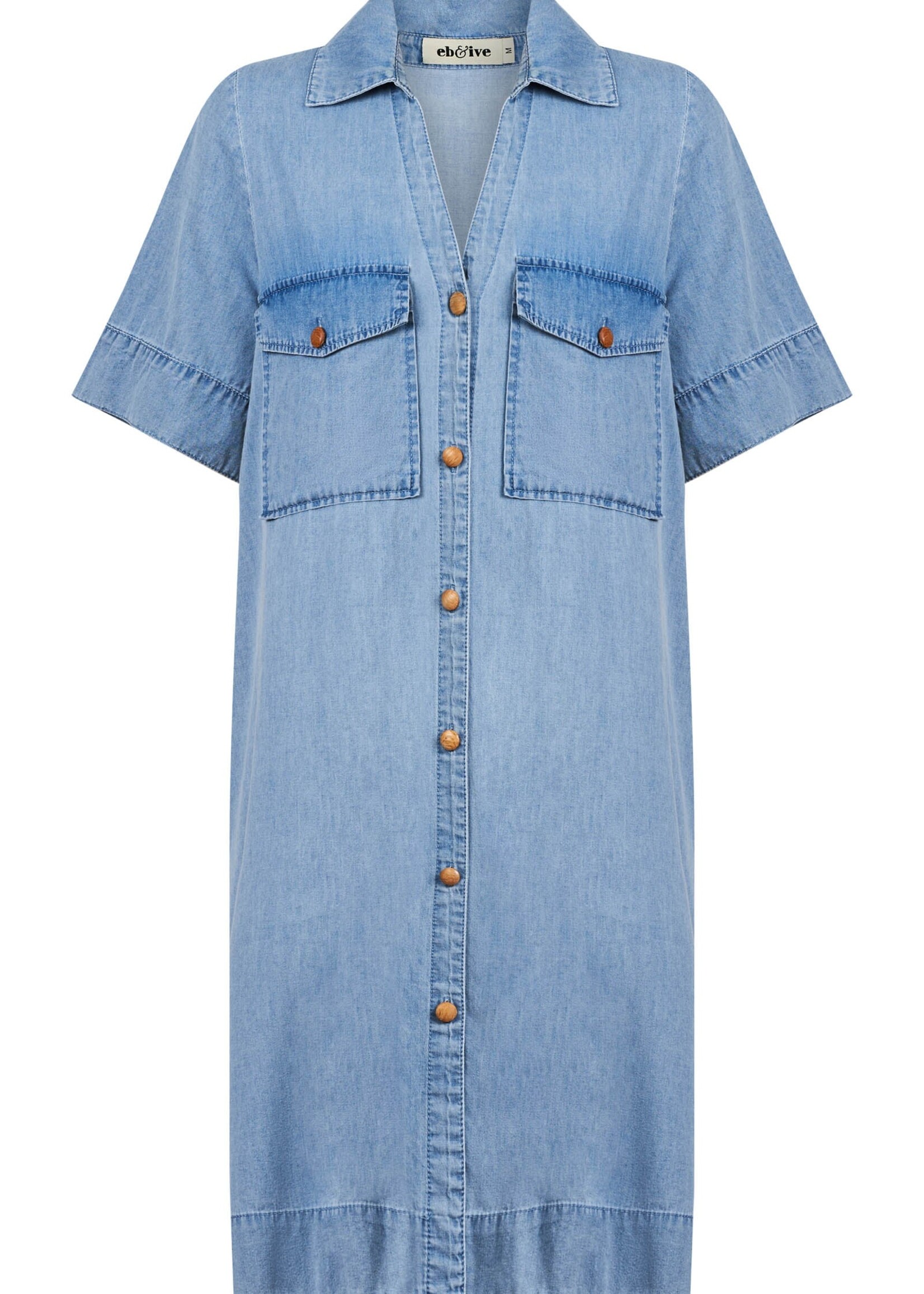 EB & Ive Melenia Denim Shirt Dress - Denim