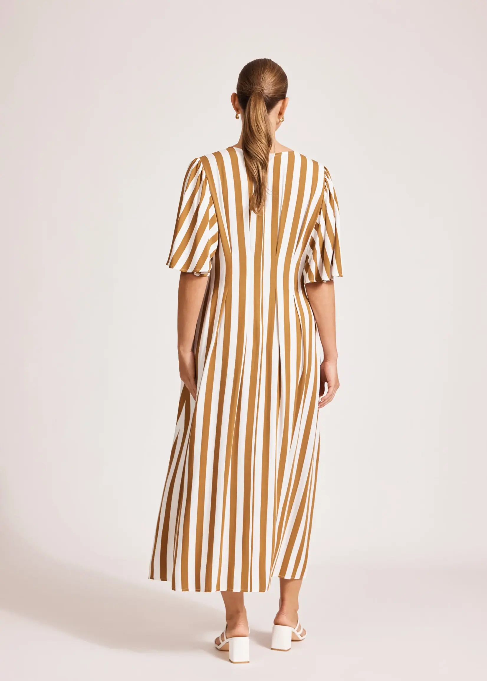 EB & Ive Treville Stripe Maxi Dress - Caramel