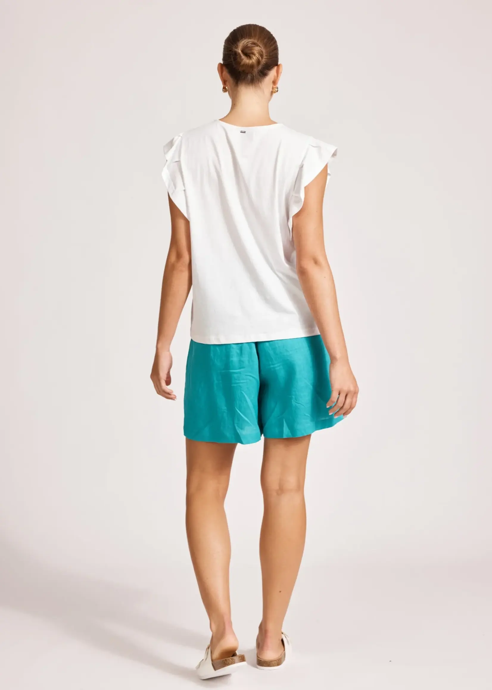 EB & Ive Francia Frill Tank - White