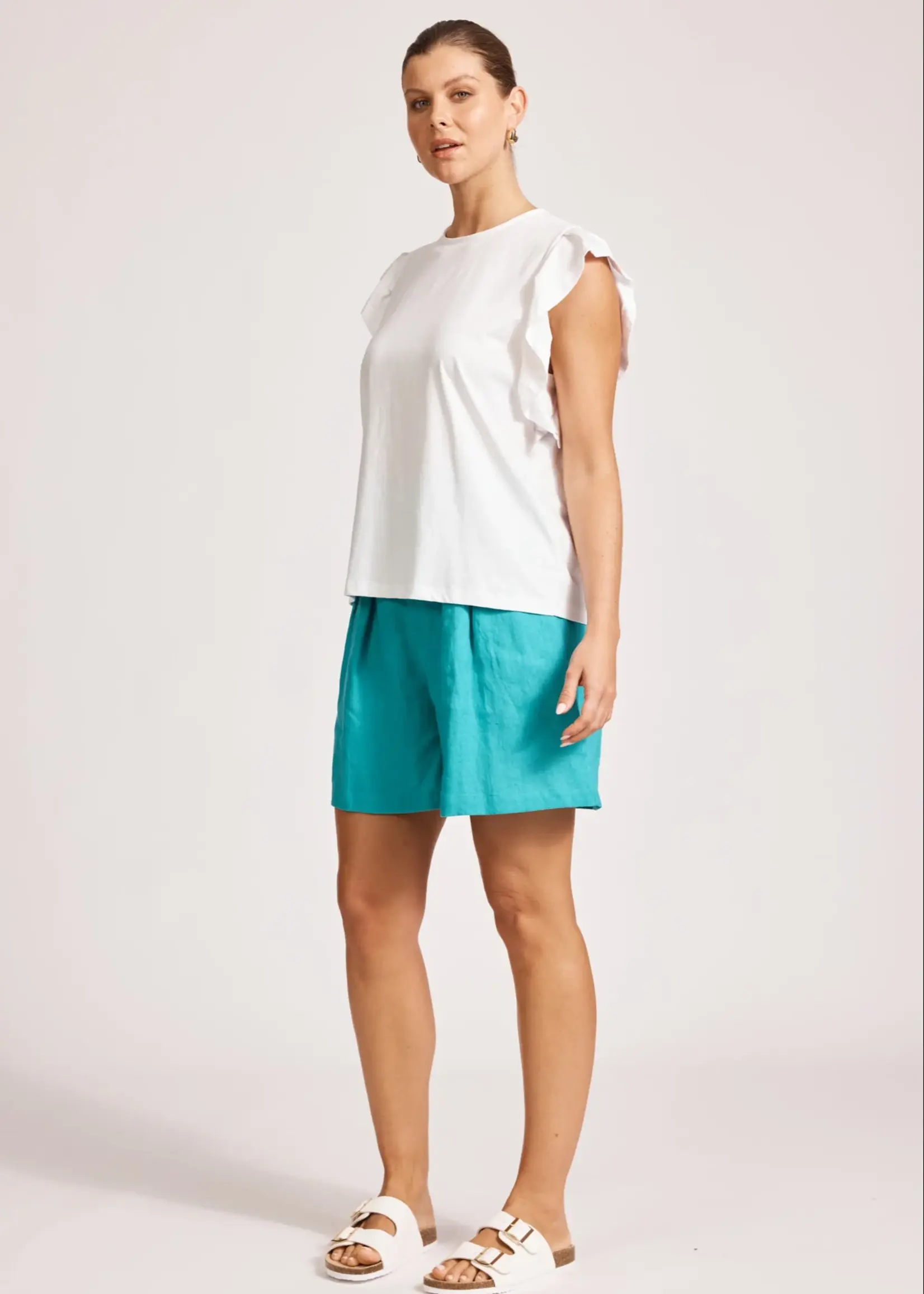 EB & Ive Francia Frill Tank - White