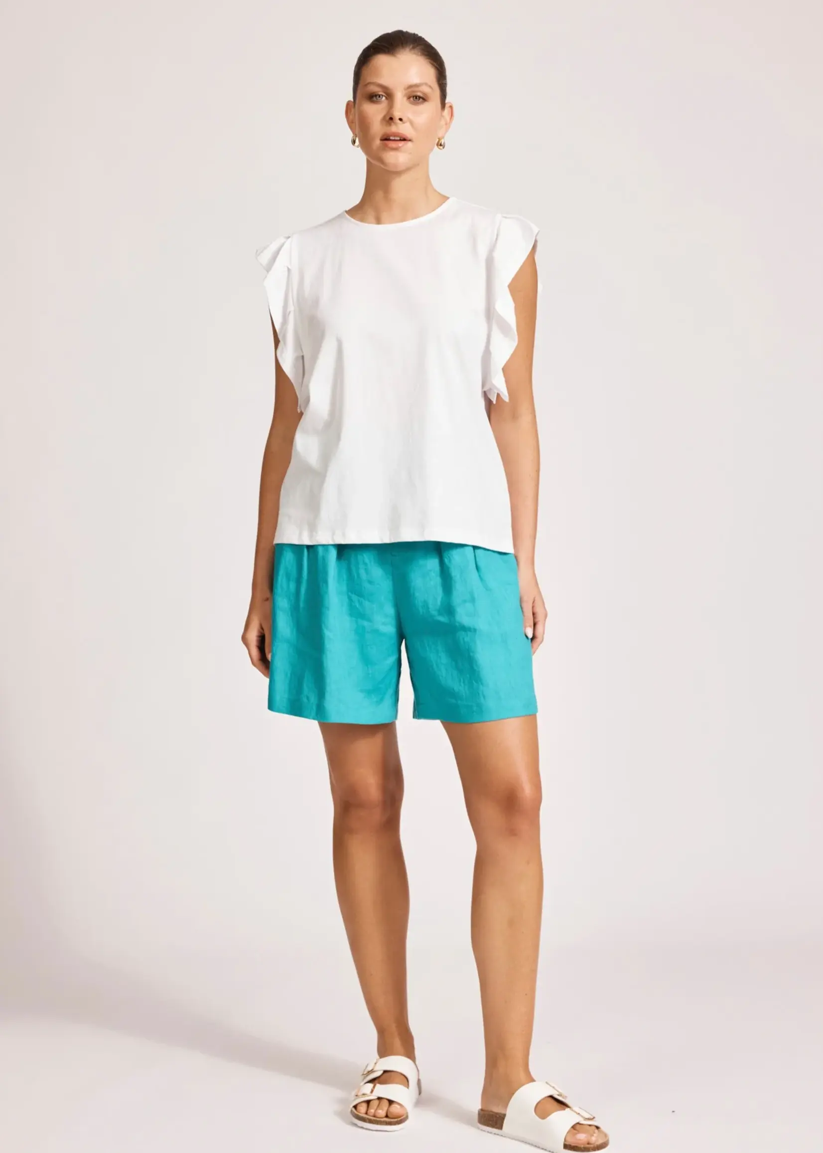 EB & Ive Francia Frill Tank - White