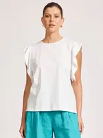 EB & Ive Francia Frill Tank - White