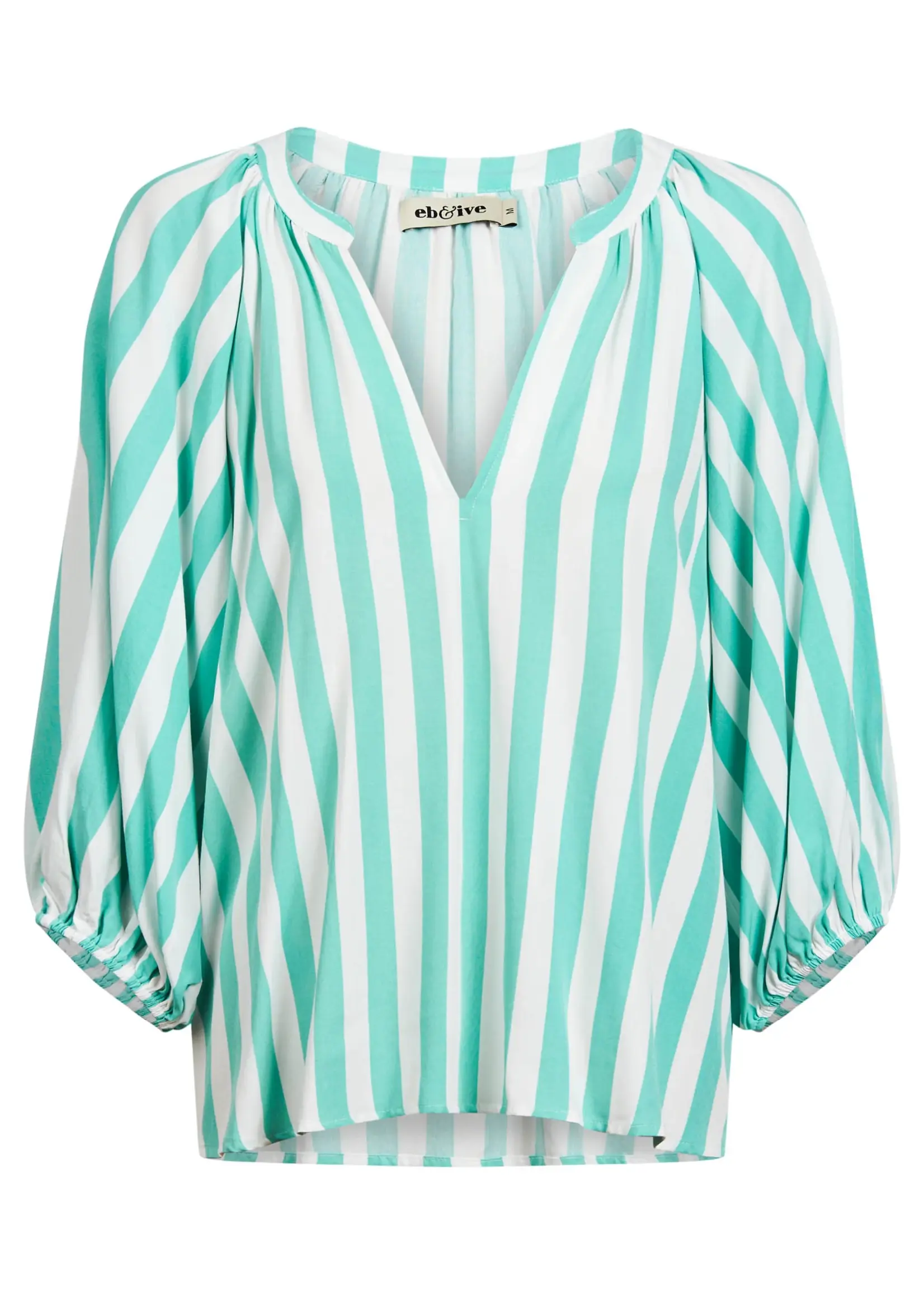 EB & Ive Treville Stripe Blouse - Aqua