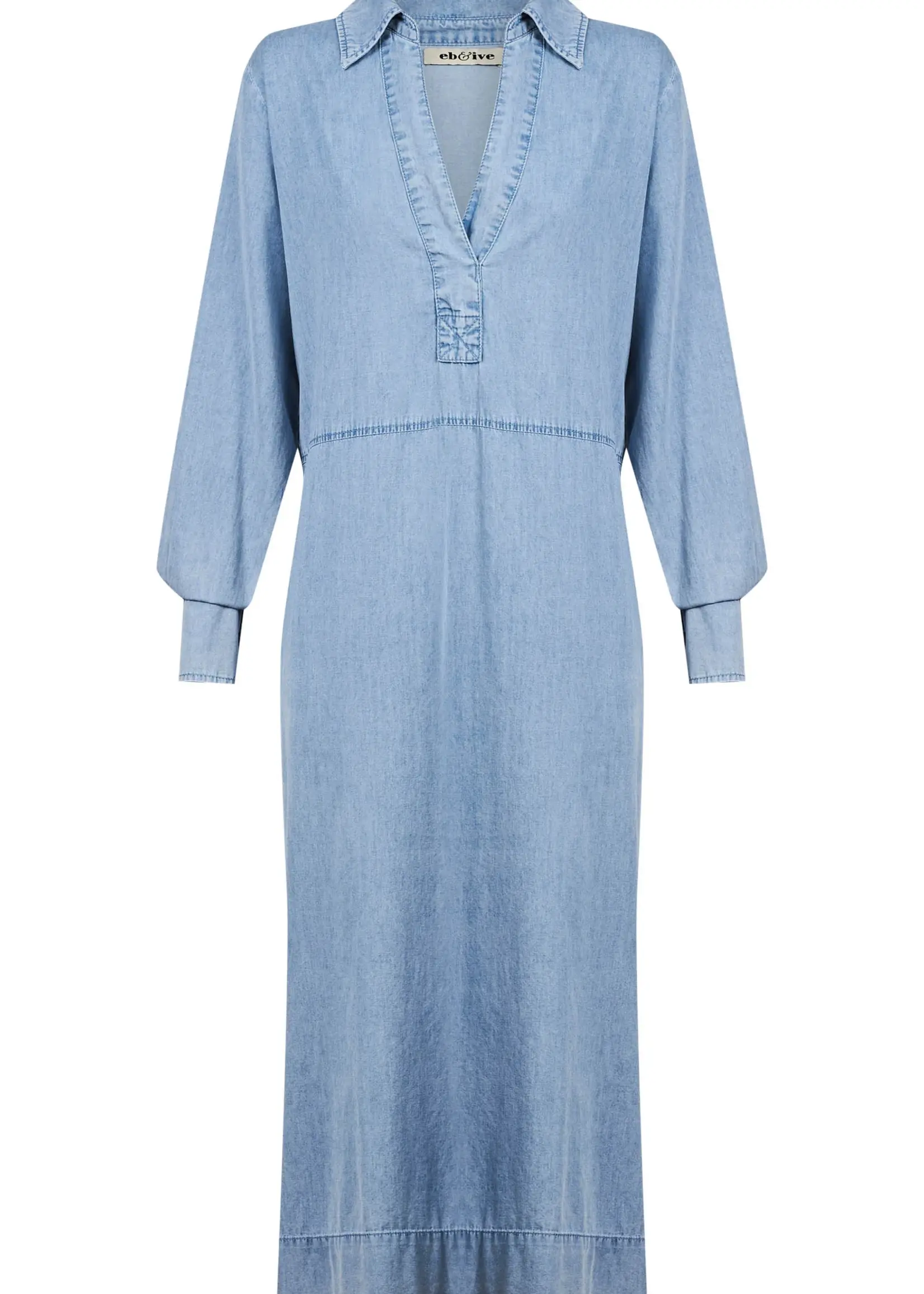 EB & Ive Melenia Denim Collared Dress - Denim
