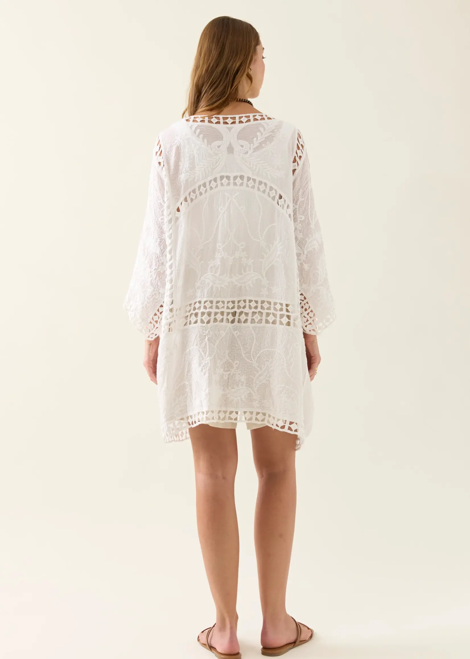 Isle of Mine Oline Lace Kimono - Lotus