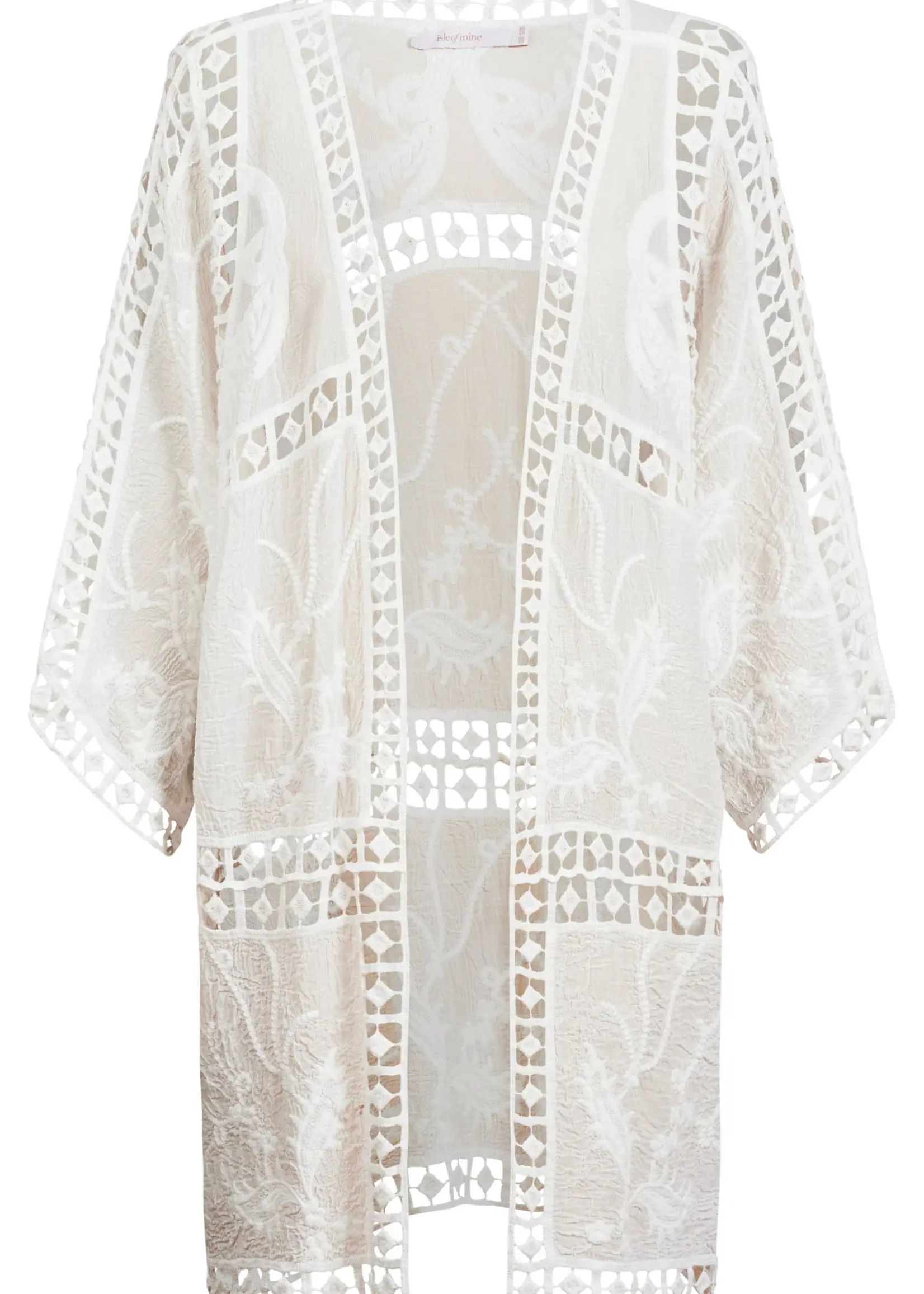 Isle of Mine Oline Lace Kimono - Lotus