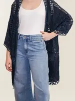 Isle of Mine Oline Lace Kimono - Navy