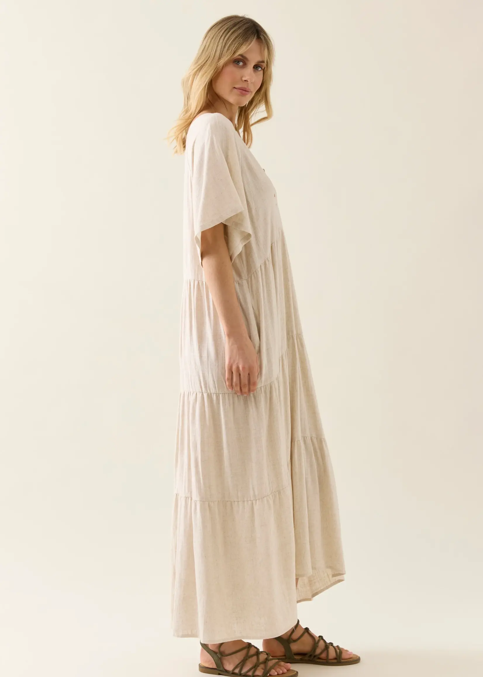 Isle of Mine Ingrid Tiered Maxi - Canvas