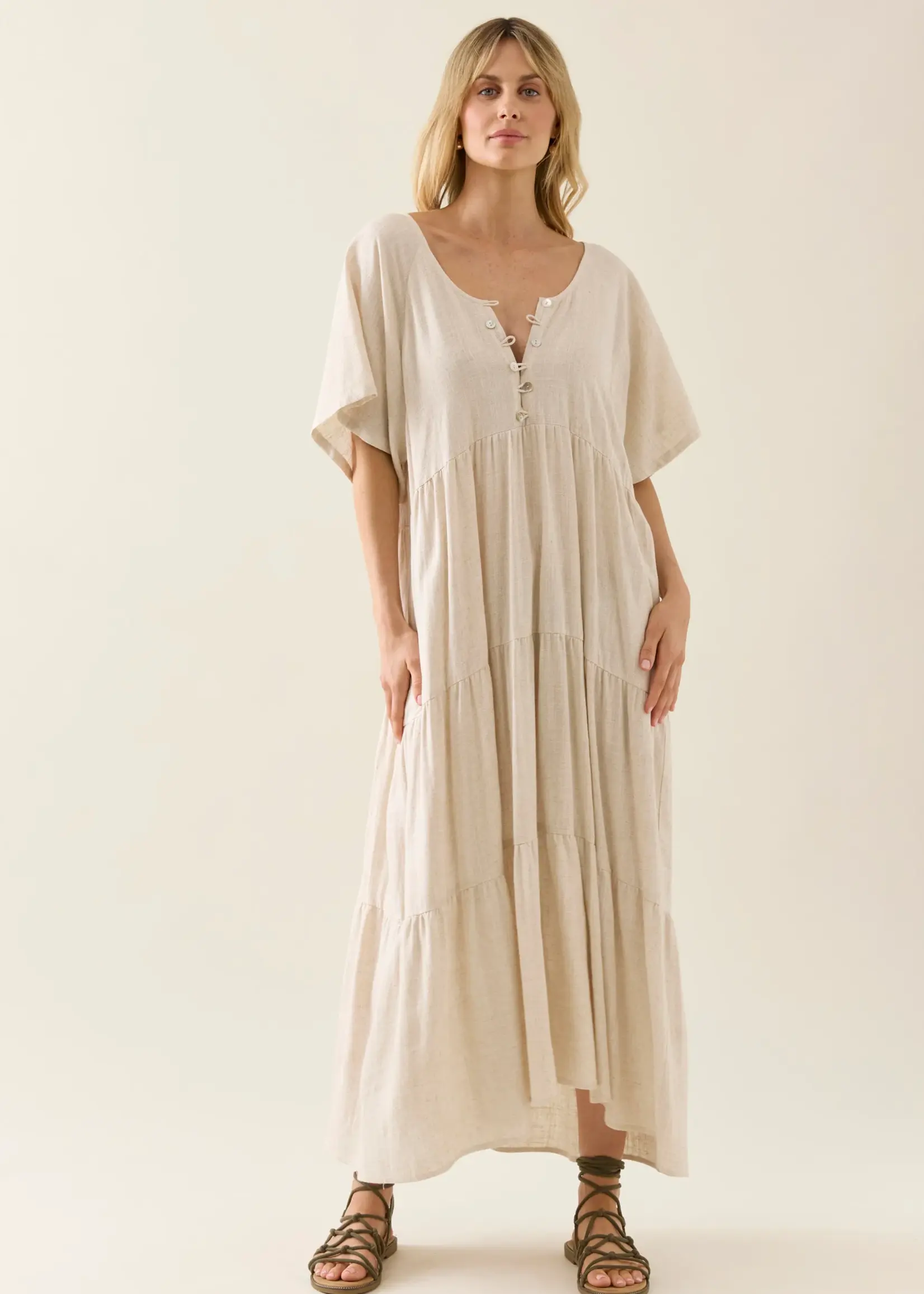 Isle of Mine Ingrid Tiered Maxi - Canvas