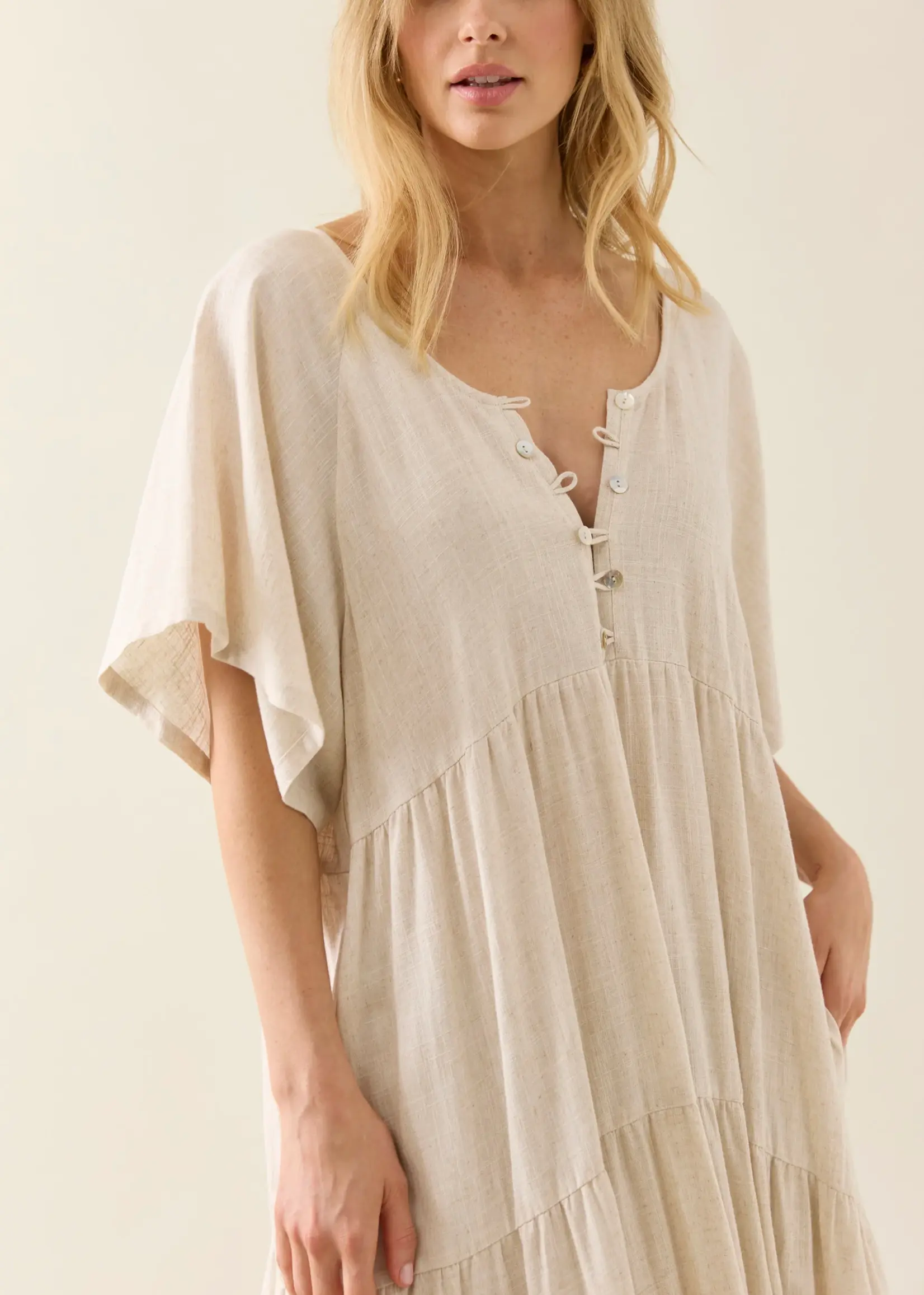 Isle of Mine Ingrid Tiered Maxi - Canvas