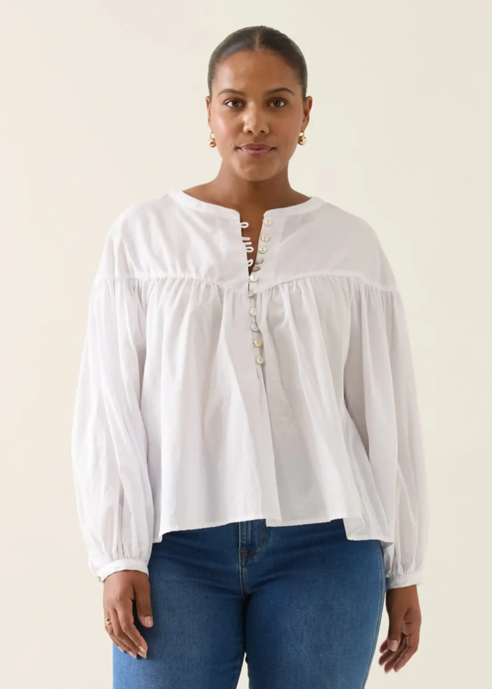 Isle of Mine Aurora Button Blouse - Lotus