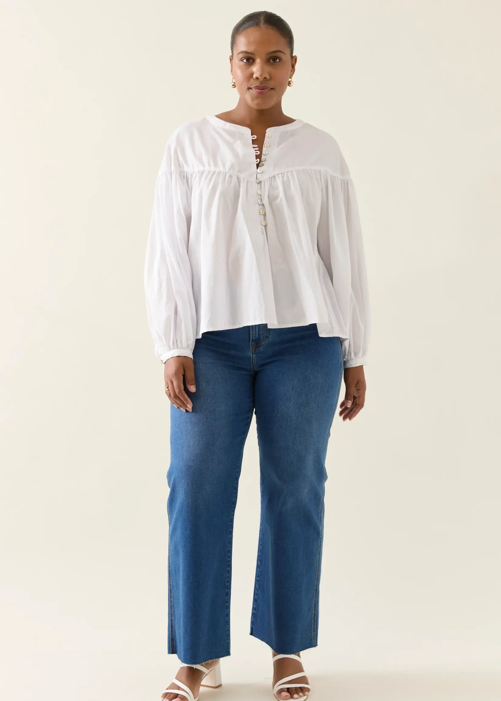 Isle of Mine Aurora Button Blouse - Lotus