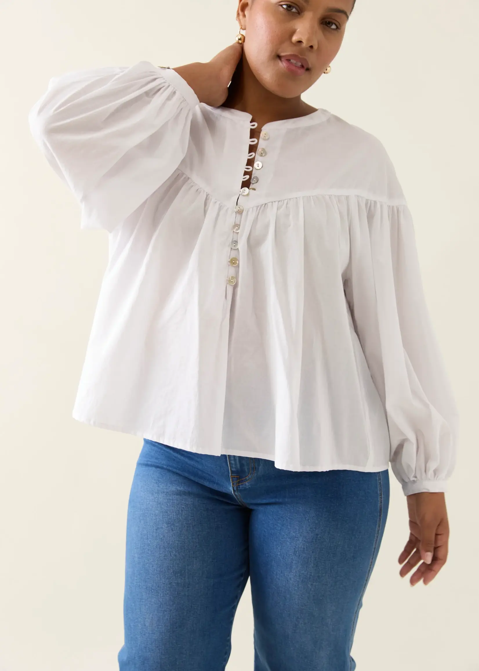 Isle of Mine Aurora Button Blouse - Lotus