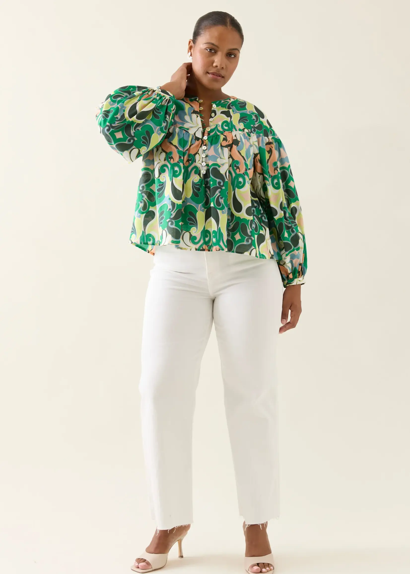 Isle of Mine Aurora Button Blouse - Paisley