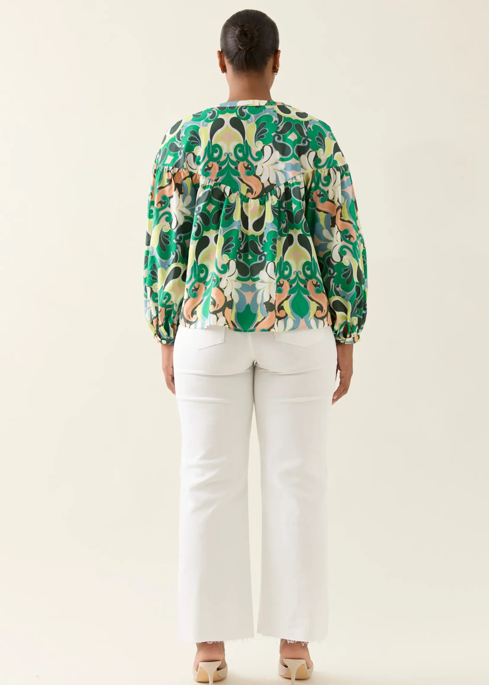 Isle of Mine Aurora Button Blouse - Paisley