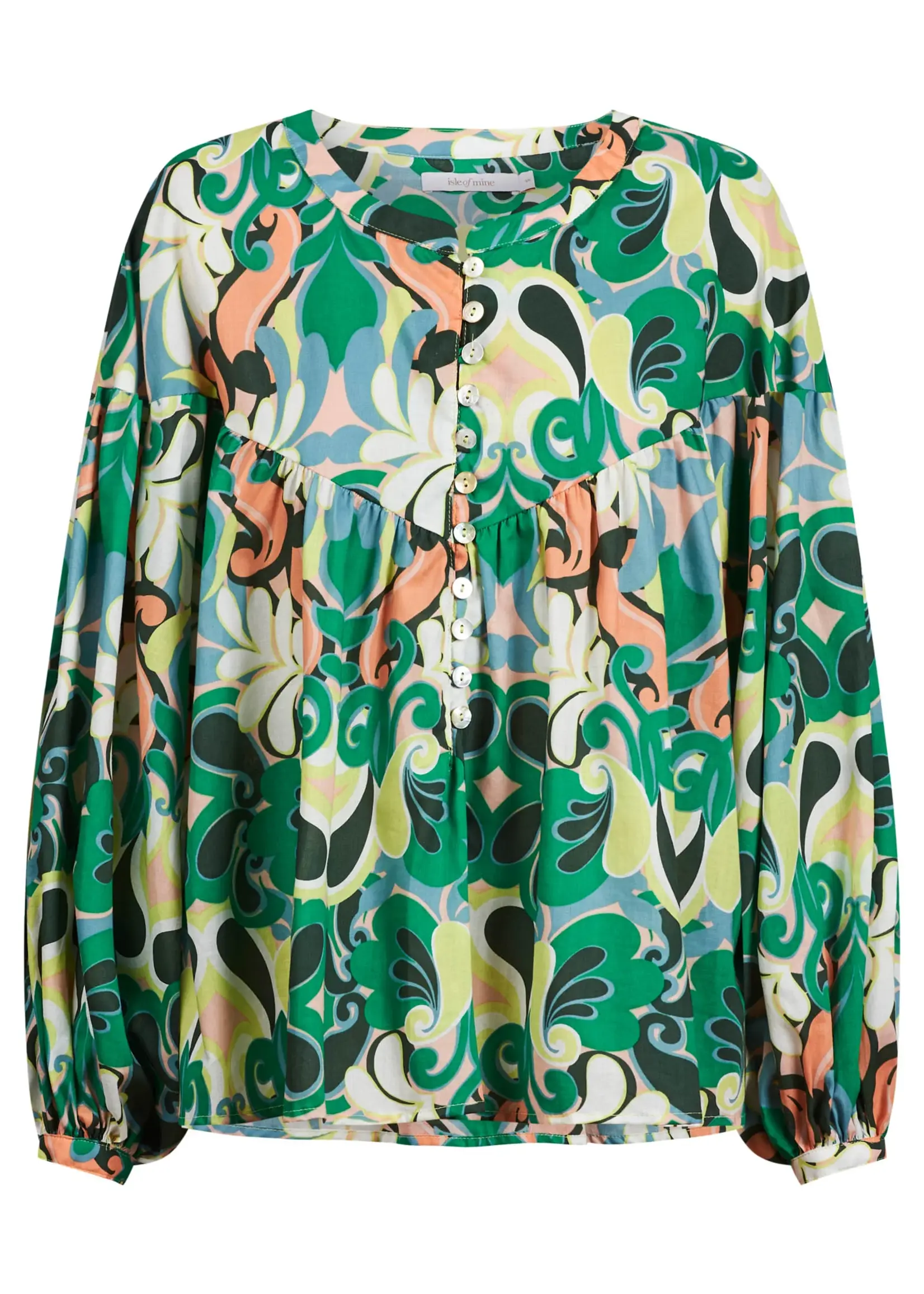Isle of Mine Aurora Button Blouse - Paisley