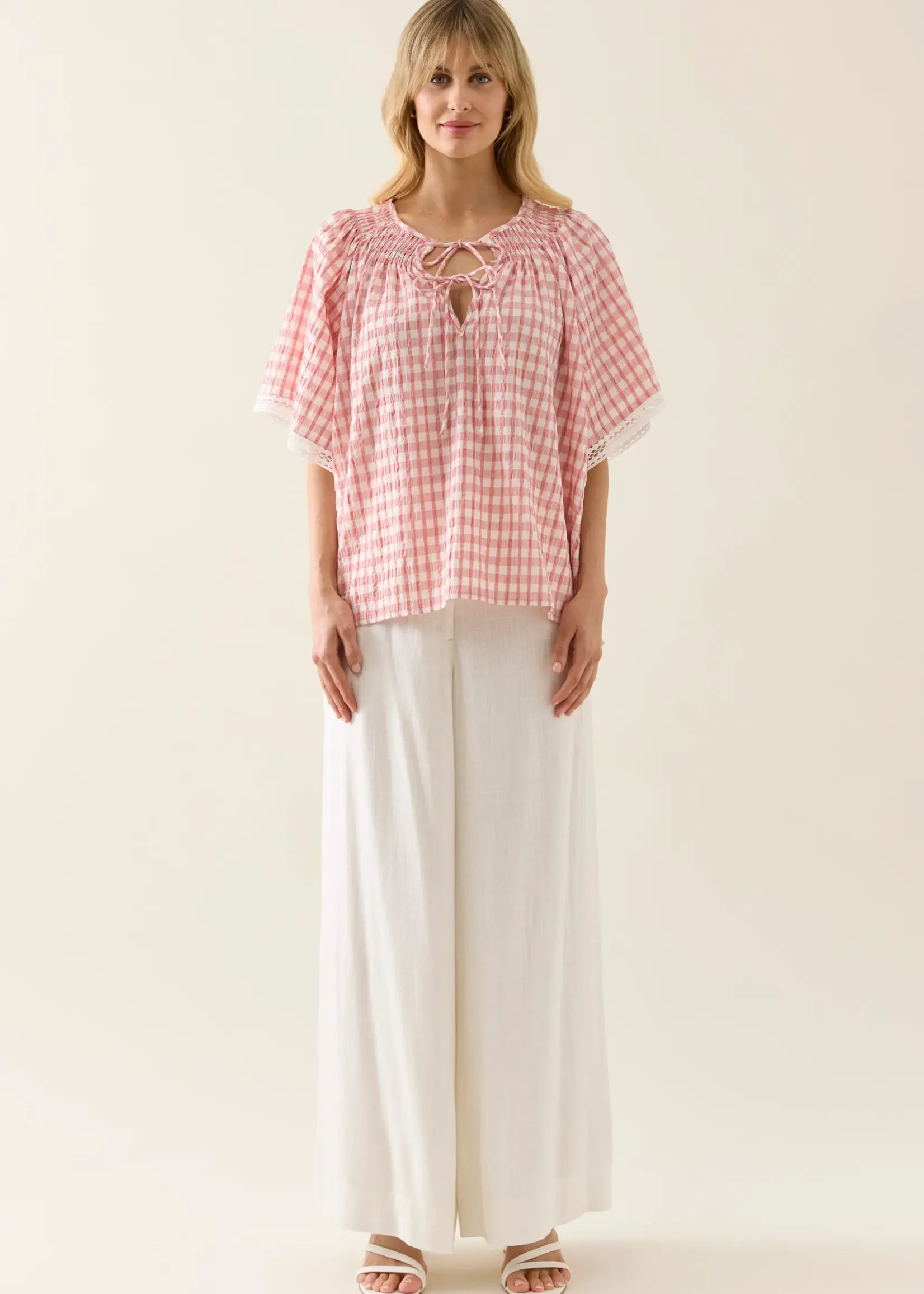 Isle of Mine Esther Shirred Top - Pink